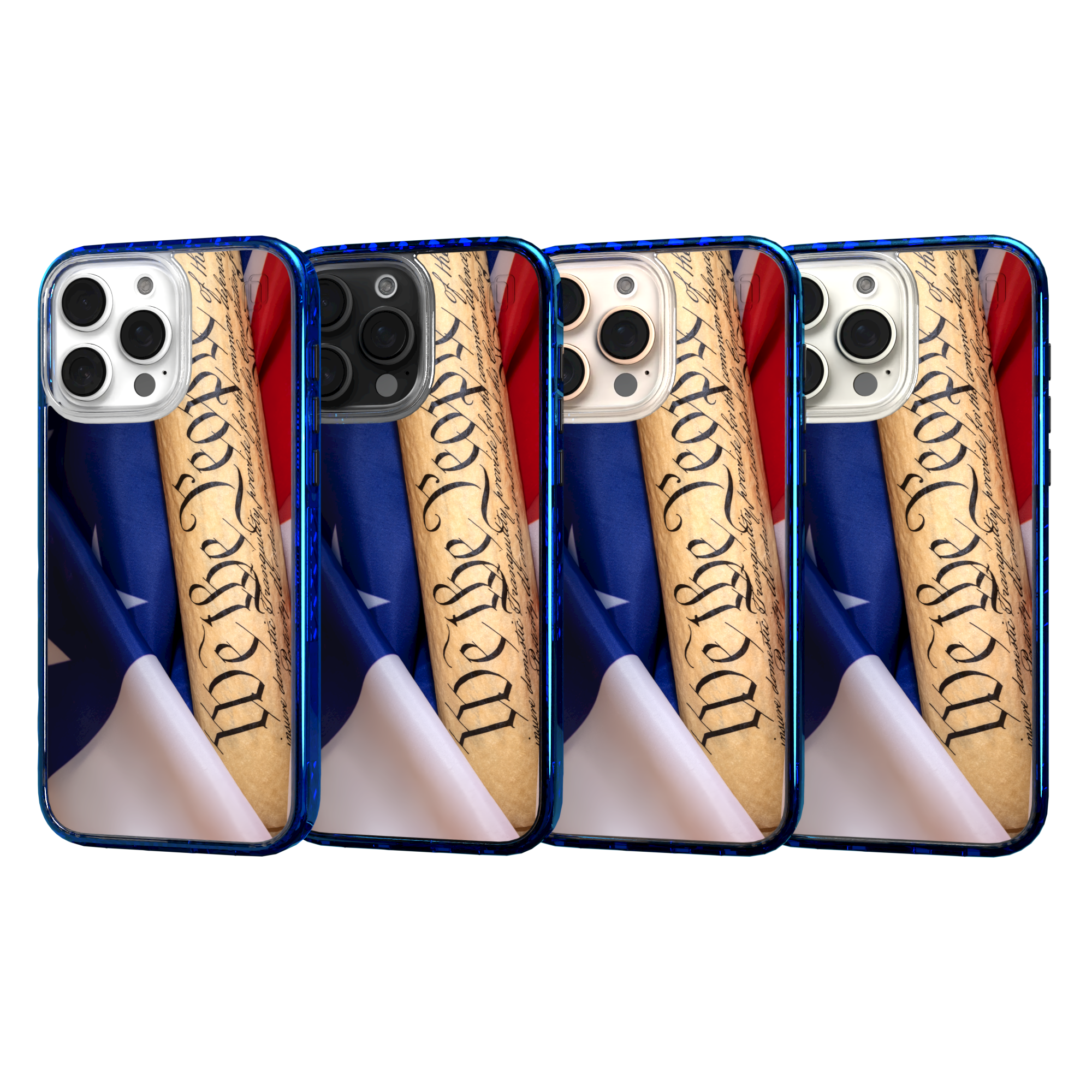 iPhone 16 Series | MagSafe | Red, White & Blue Case Collection | We The People American Flag United We Stand / iPhone 16 Pro Max / Blue