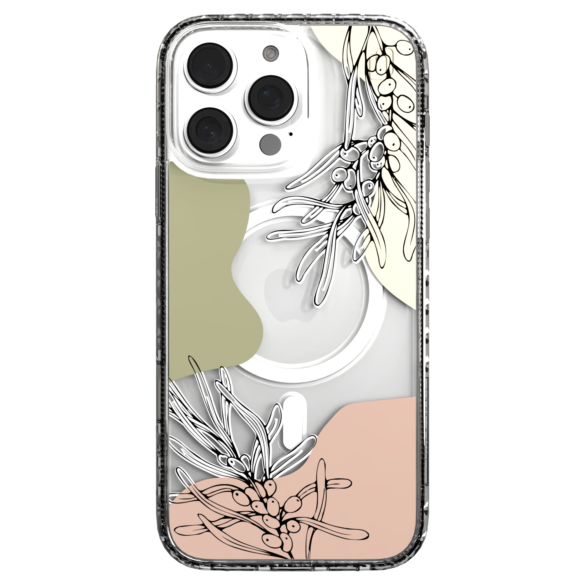 iPhone 16 Series | MagSafe | Botanical Fusion Abstract Case | Pastel Fall Vistas