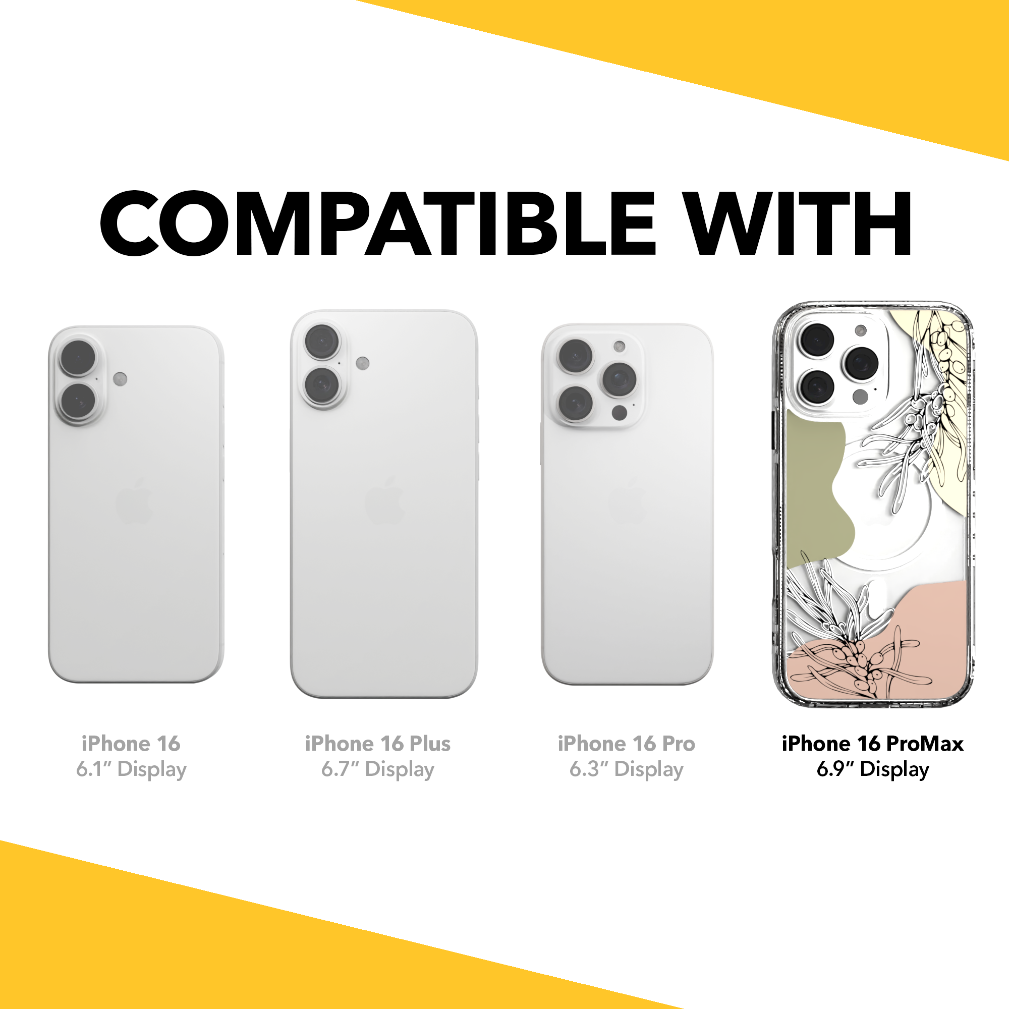 iPhone 16 Series | MagSafe | Botanical Fusion Abstract Case | Pastel Fall Vistas Fall / iPhone 16 Pro Max / Clear