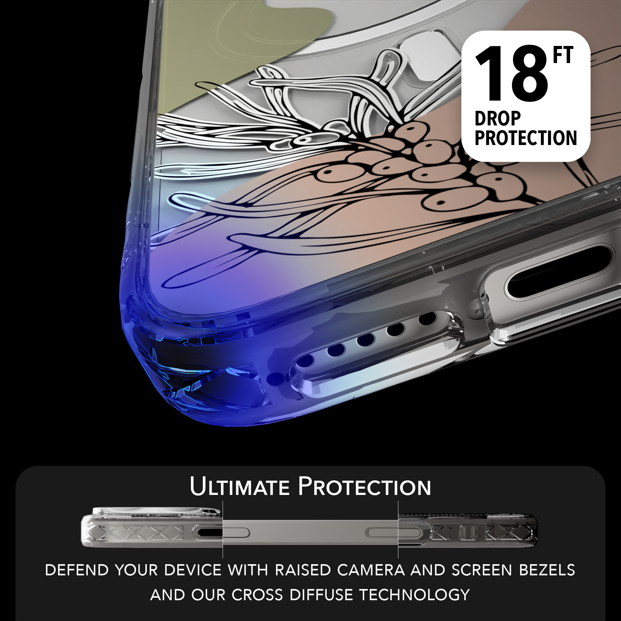 iPhone 16 Series | MagSafe | Botanical Fusion Abstract Case | Pastel Fall Vistas