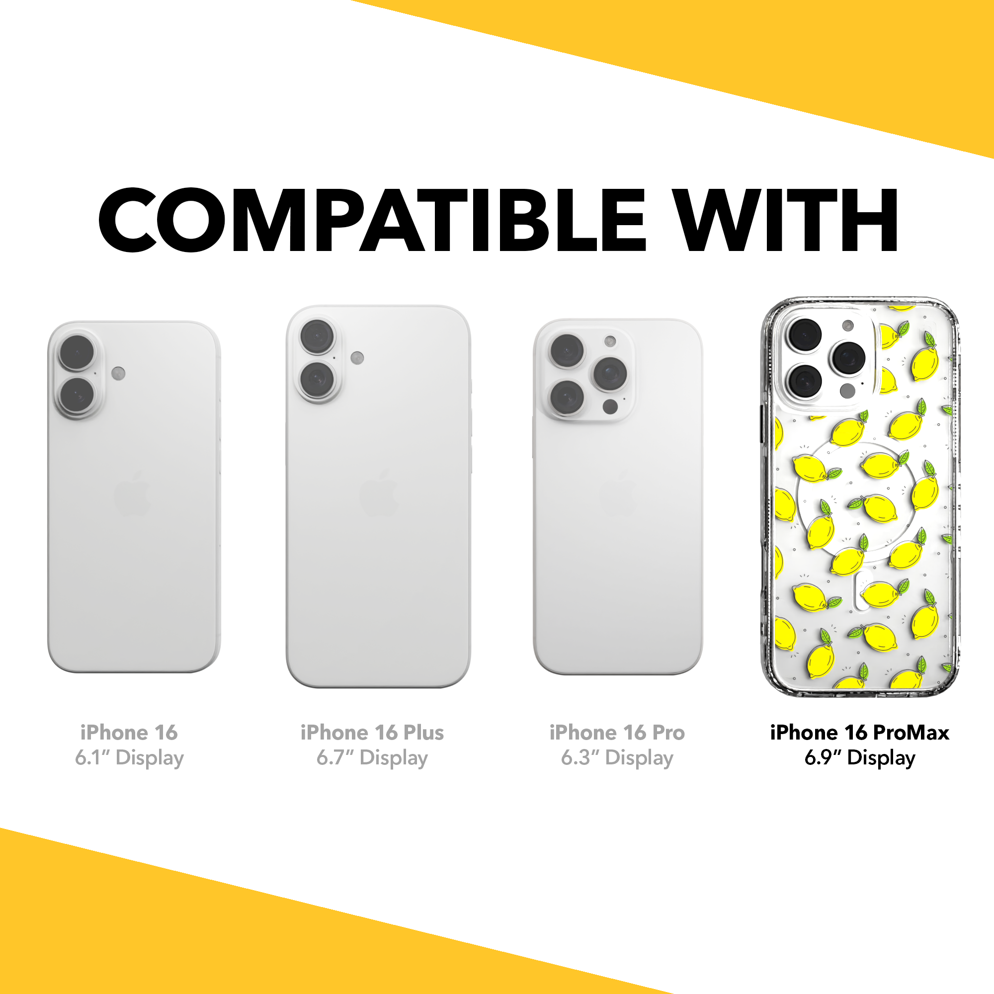 iPhone 16 Series | MagSafe | Fruit Bowl Collection | Lotsa Lemons Lotsa Lemons / iPhone 16 Pro Max / Clear