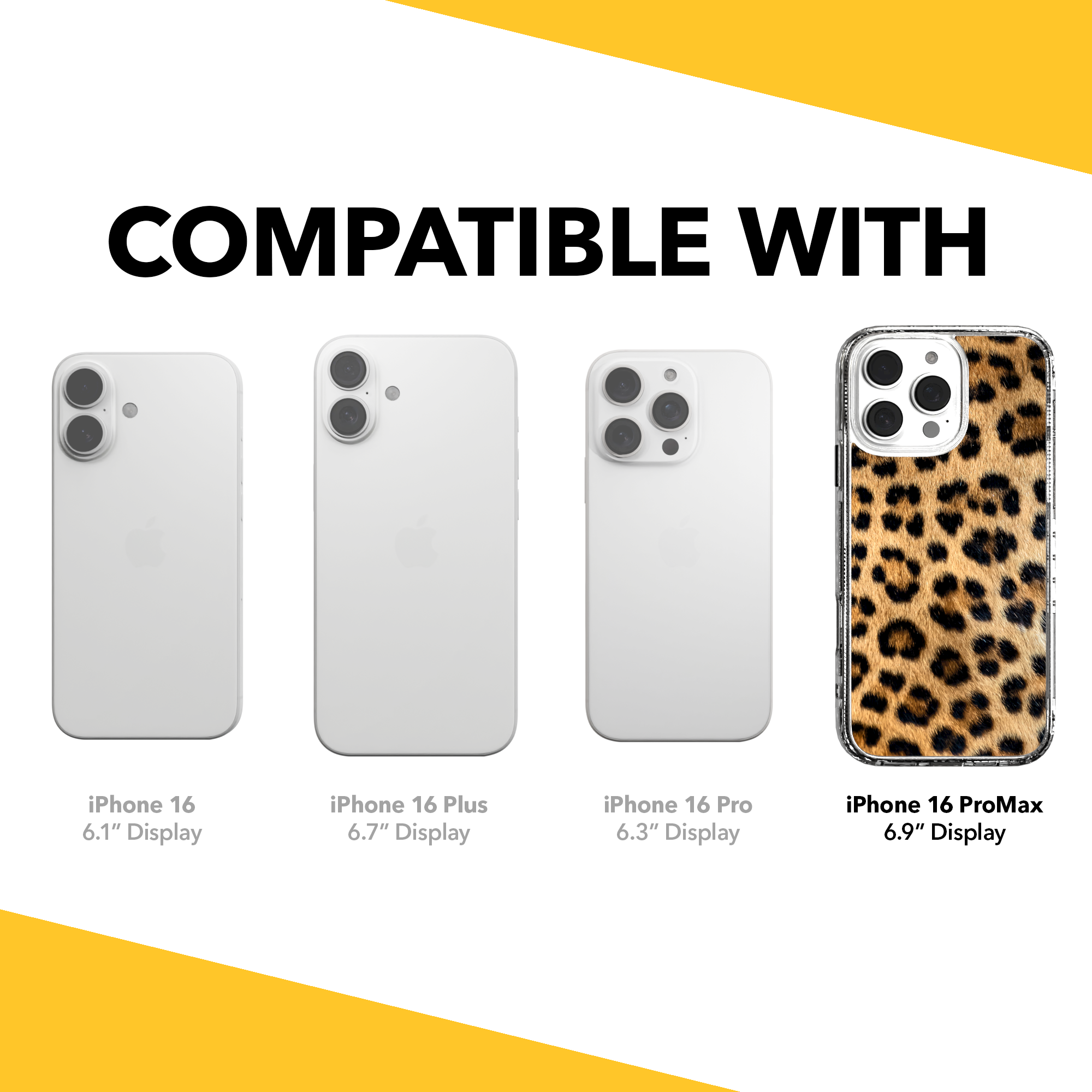 iPhone 16 Series | MagSafe | Animal Print Case | Leopard Print Leopard / iPhone 16 Pro Max / Clear