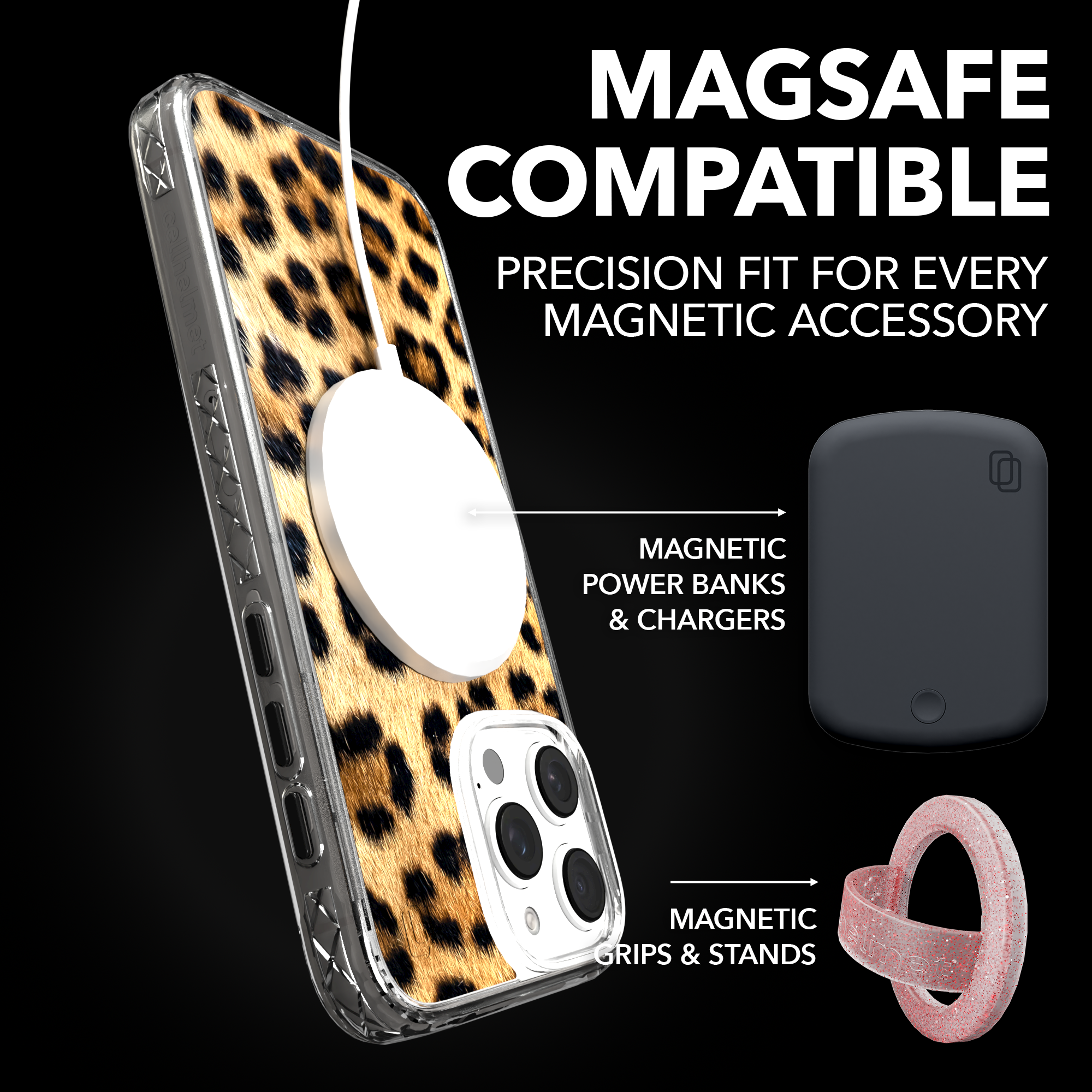 iPhone 16 Series | MagSafe | Animal Print Case | Leopard Print Leopard / iPhone 16 Pro Max / Clear
