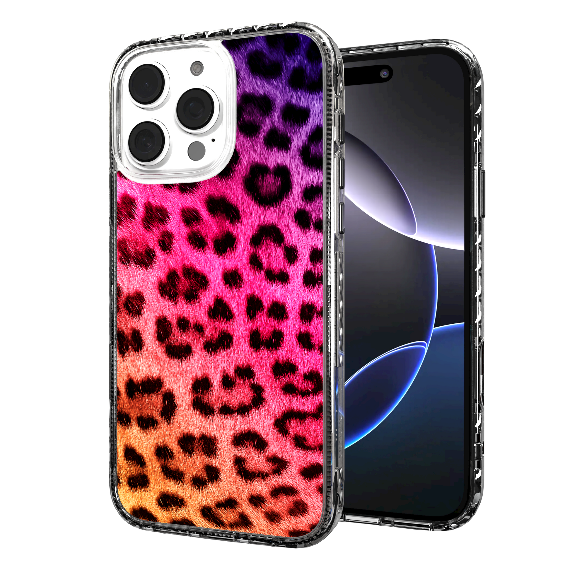 iPhone 16 Series | MagSafe | Animal Print Case | Pink Leopard Print Pink Cheetah / iPhone 16 Pro Max / Clear