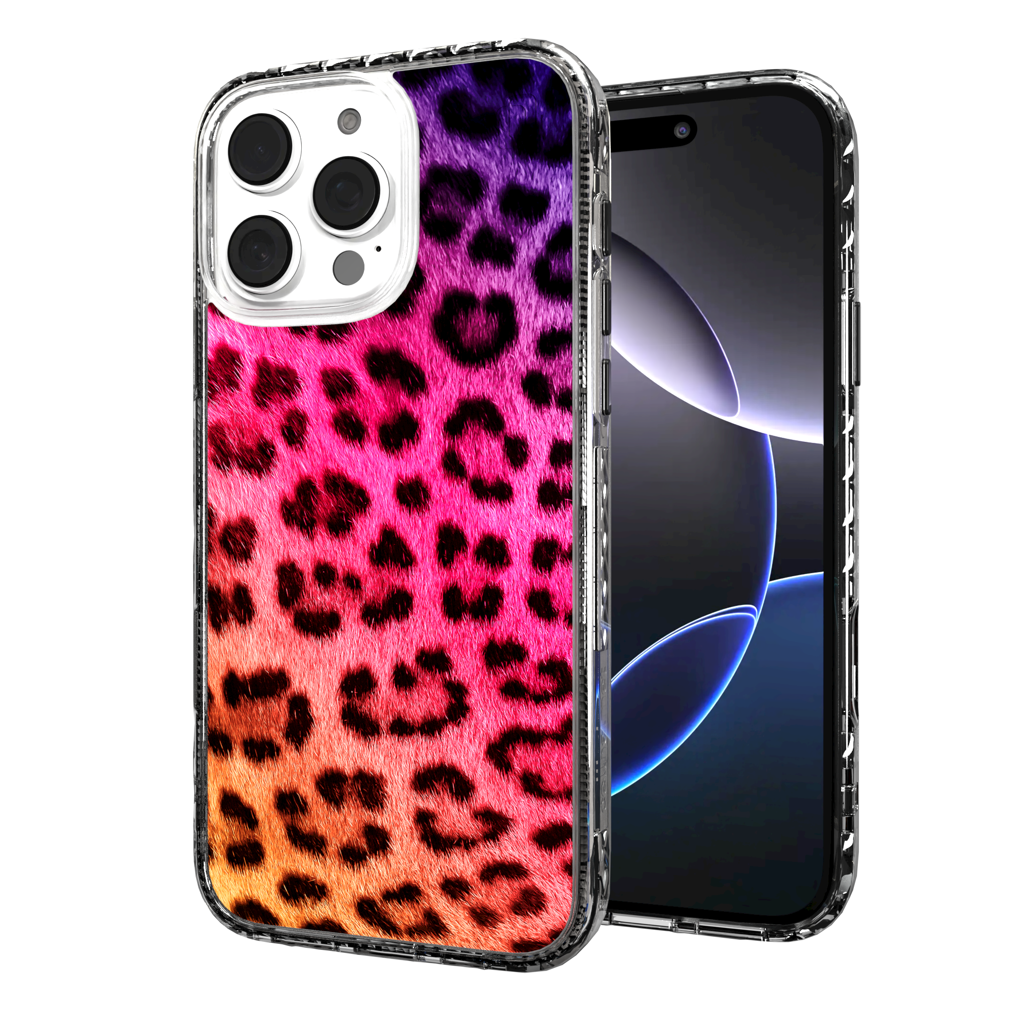 iPhone 16 Series | MagSafe | Animal Print Case | Pink Leopard Print Pink Cheetah / iPhone 16 Pro Max / Clear