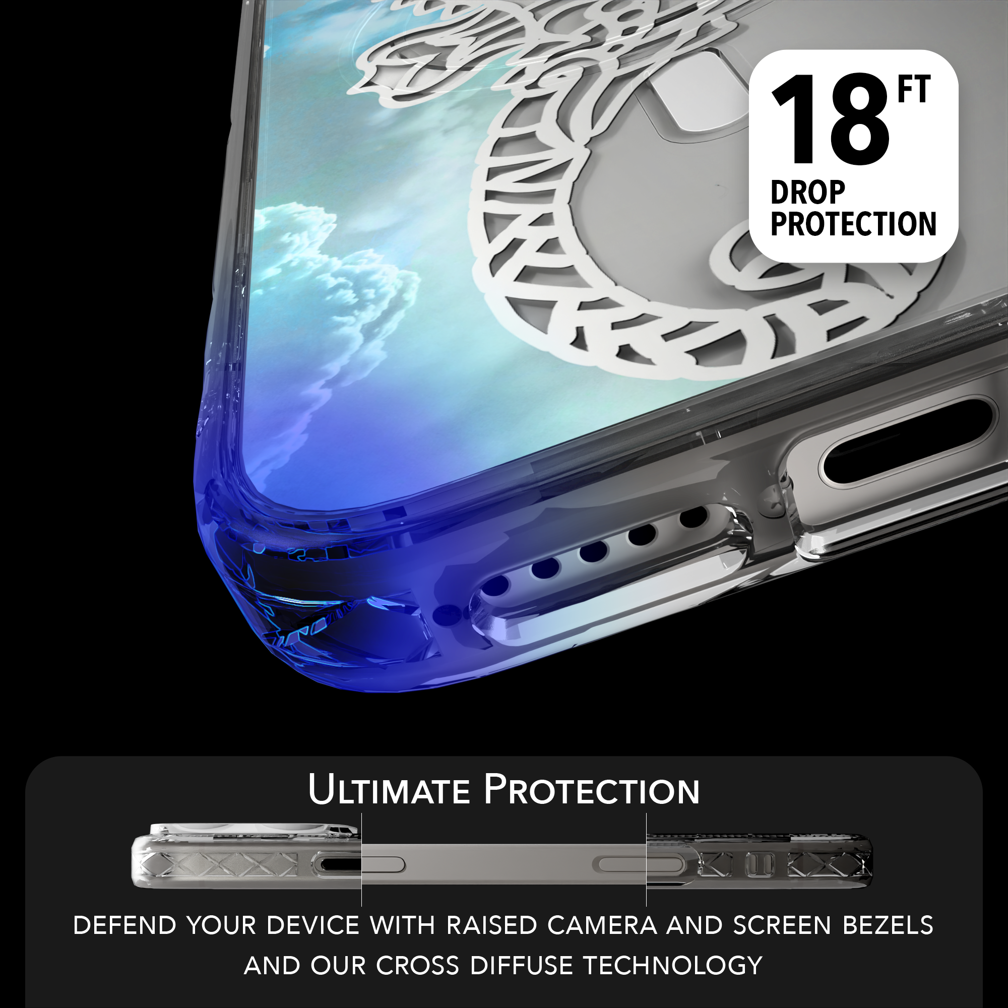 iPhone 16 Series | MagSafe | Coastal Case Collection | White & Teal Seahorse Seahorse / iPhone 16 Pro Max / Clear
