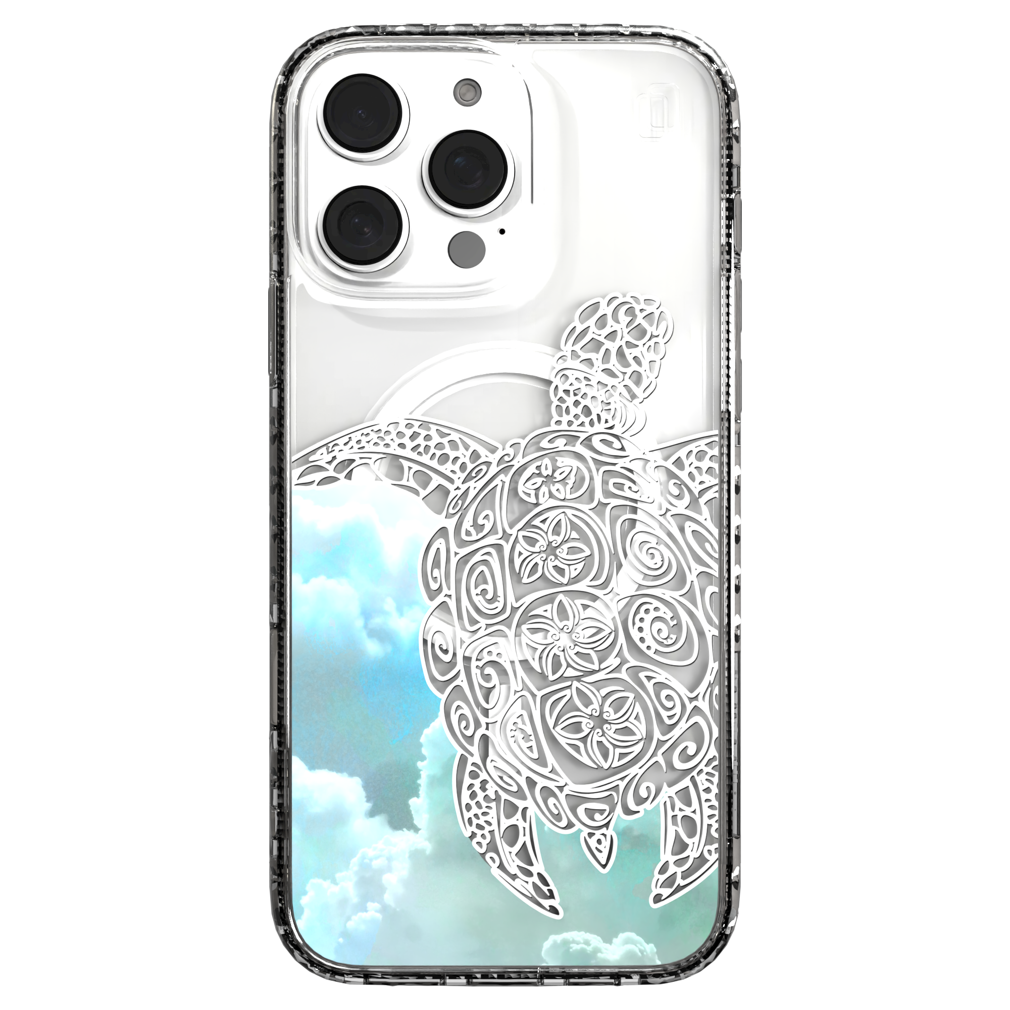 iPhone 16 Series | MagSafe | Coastal Case Collection | White & Teal Sea Turtle Turtle / iPhone 16 Pro Max / Clear