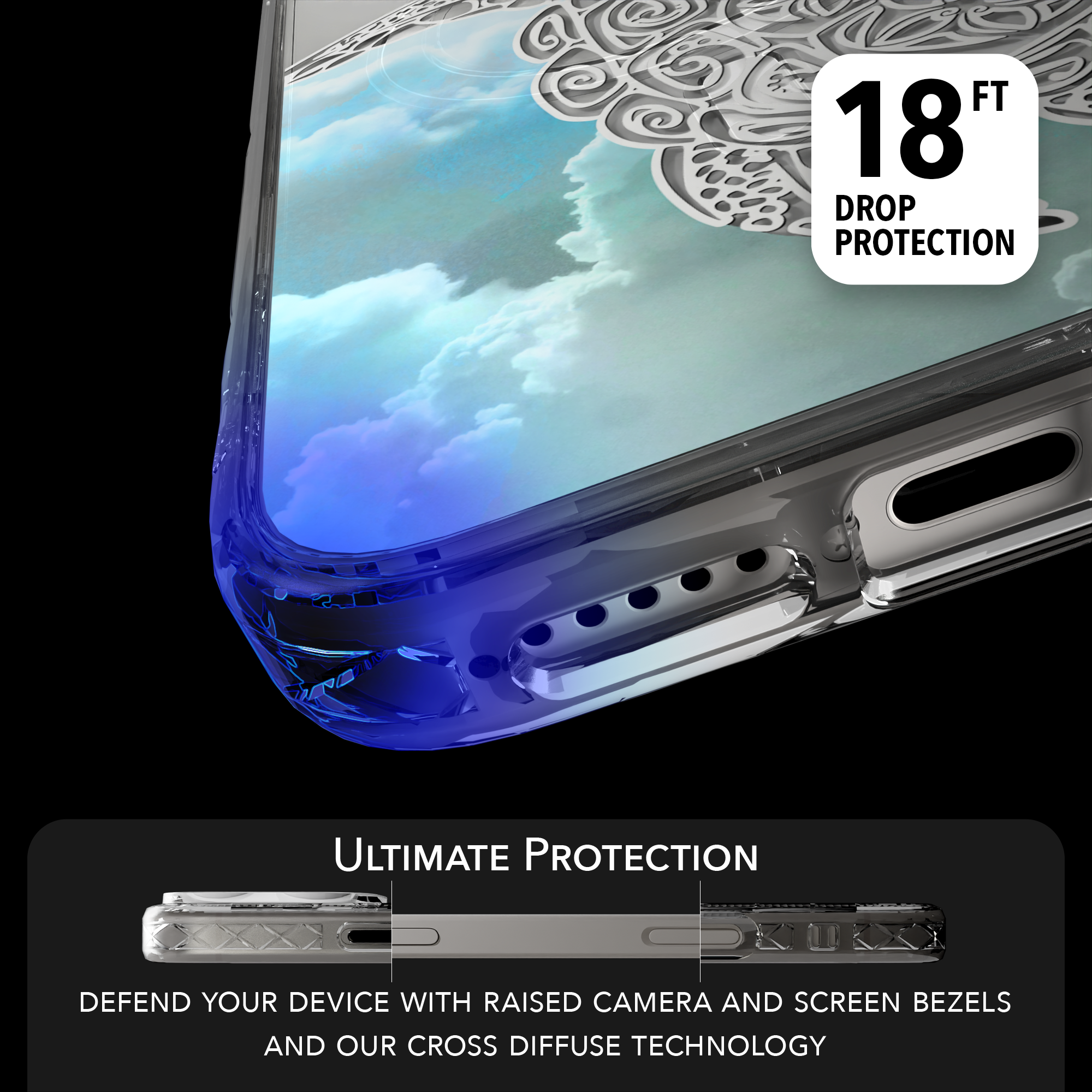 iPhone 16 Series | MagSafe | Coastal Case Collection | White & Teal Sea Turtle Turtle / iPhone 16 Pro Max / Clear
