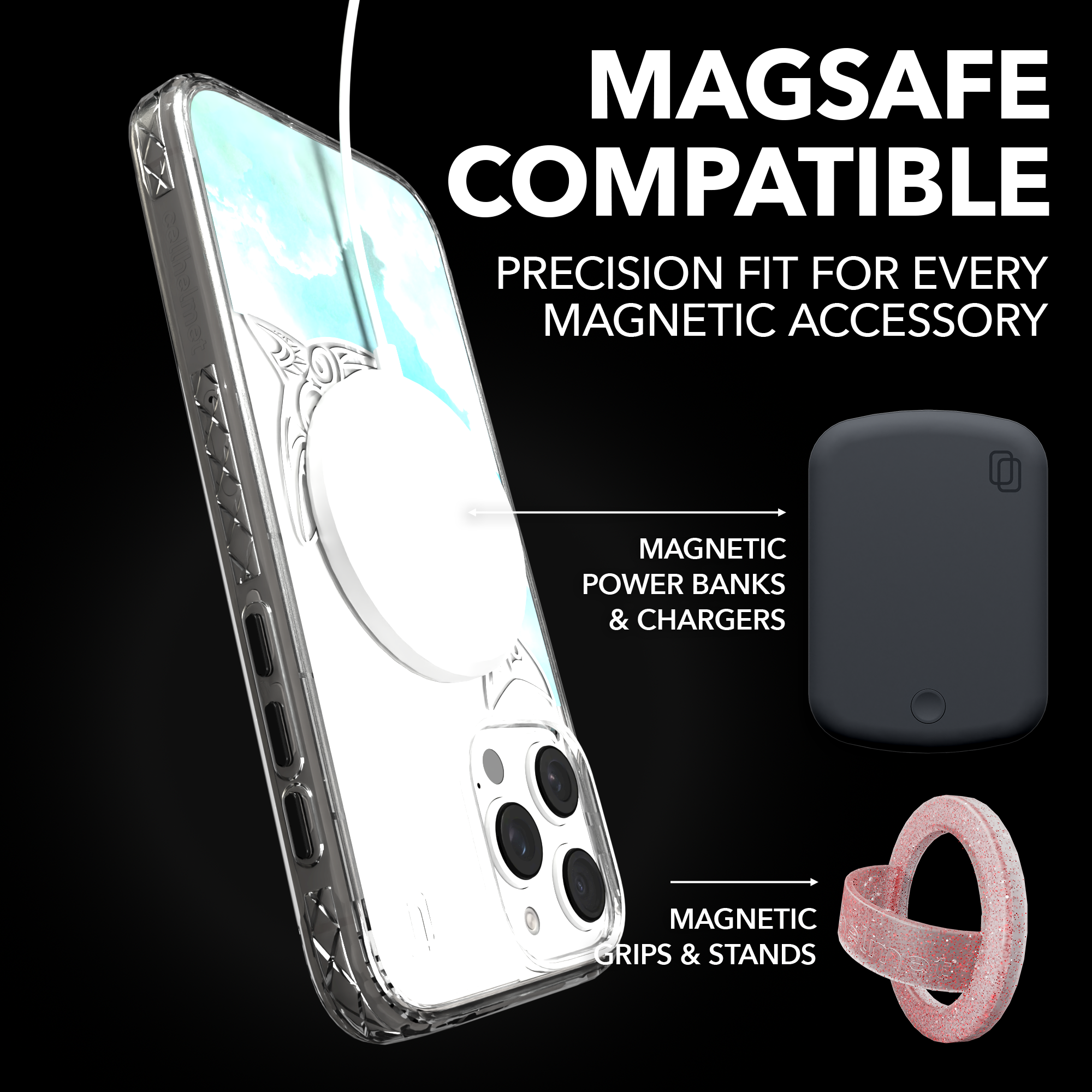 iPhone 16 Series | MagSafe | Coastal Case Collection | White & Teal Dolphine Dolphin / iPhone 16 Pro Max / Clear