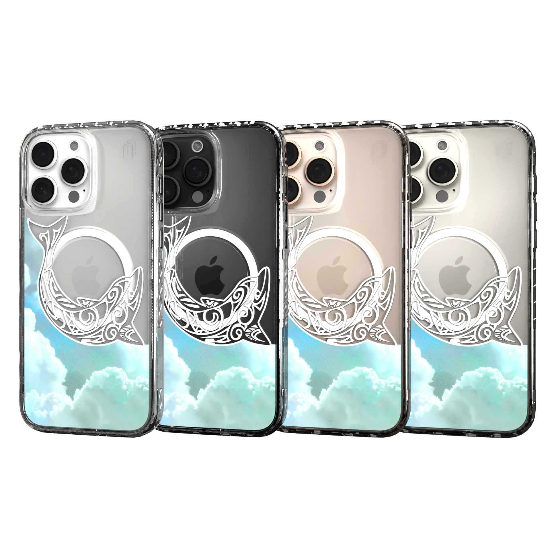 iPhone 16 Series | MagSafe | Coastal Case Collection | White & Teal Dolphine Dolphin / iPhone 16 Pro Max / Clear