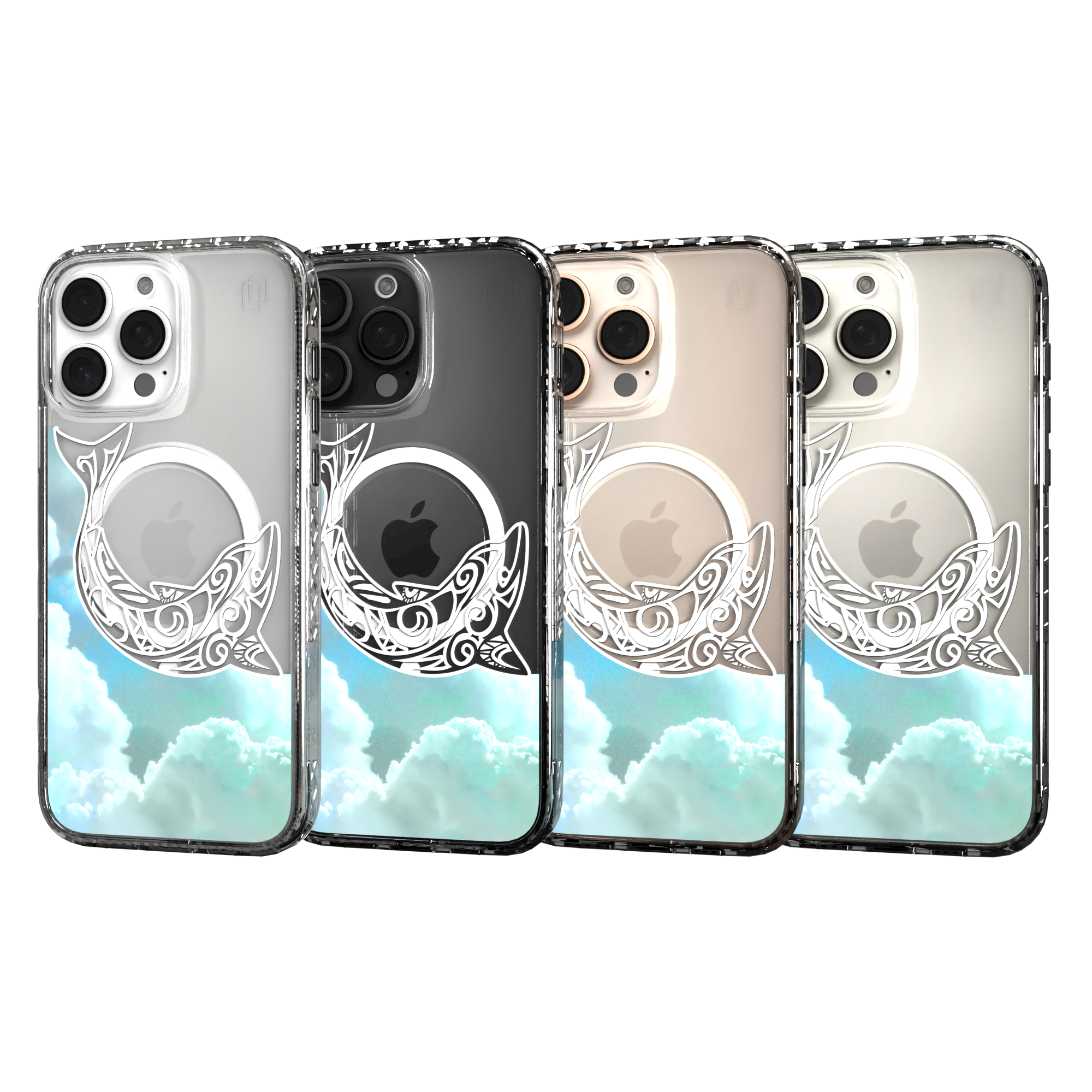 iPhone 16 Series | MagSafe | Coastal Case Collection | White & Teal Dolphine Dolphin / iPhone 16 Pro Max / Clear