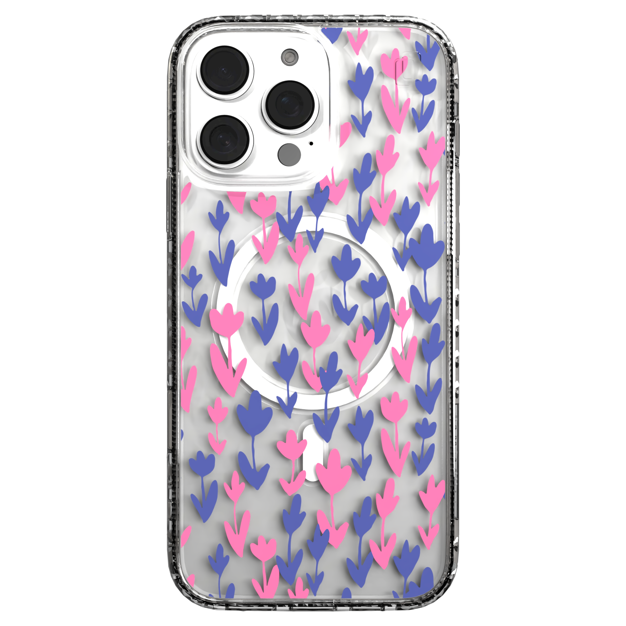 iPhone 16 Series | MagSafe | Flower Case Collection | Pink & Purple Pastel Blooms Pastel Bloom / iPhone 16 Pro Max / Clear