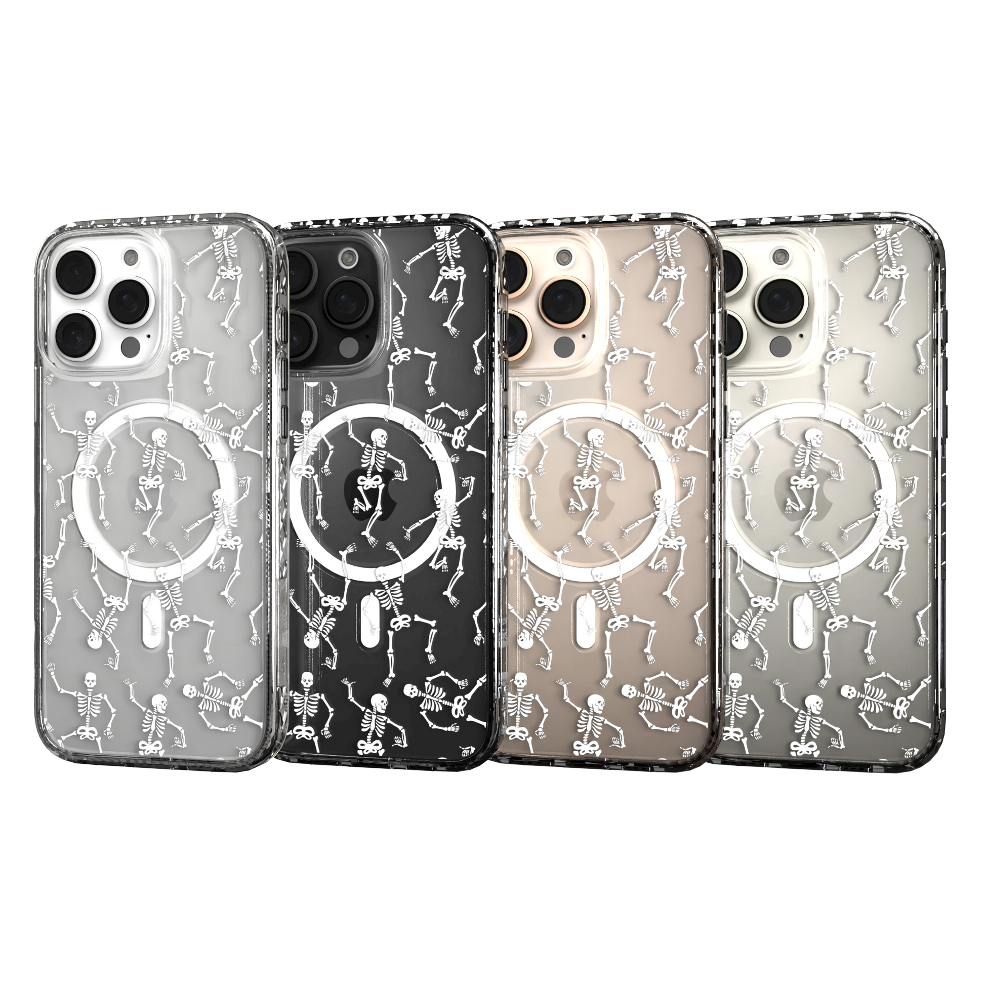 iPhone 16 Series | MagSafe | Halloween Case | Dancing Skeletons Dancing Skeletons / iPhone 16 Pro Max / Clear