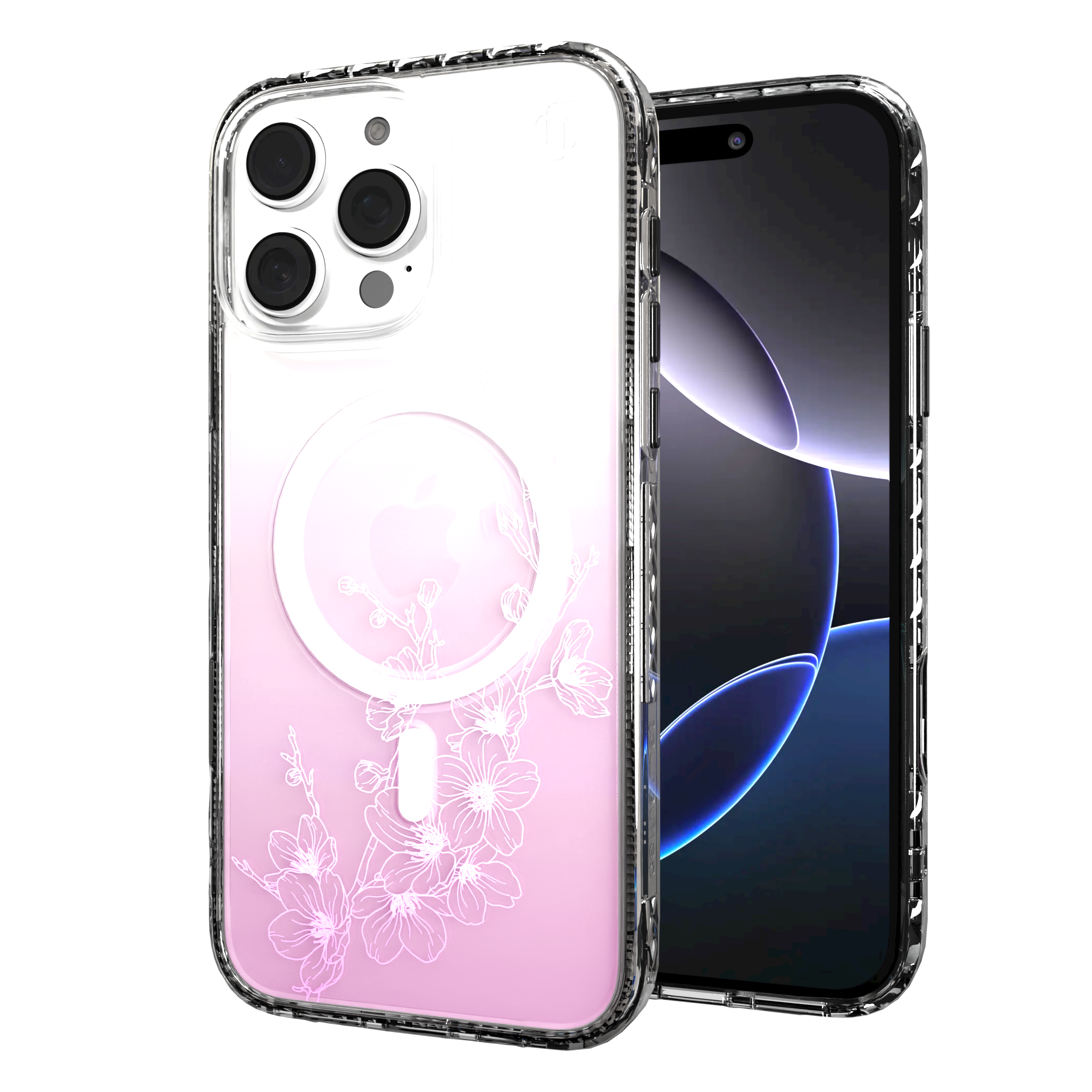 iPhone 16 Series | MagSafe | Ombre Bouquet Case Collection | Ballet Blush Pink