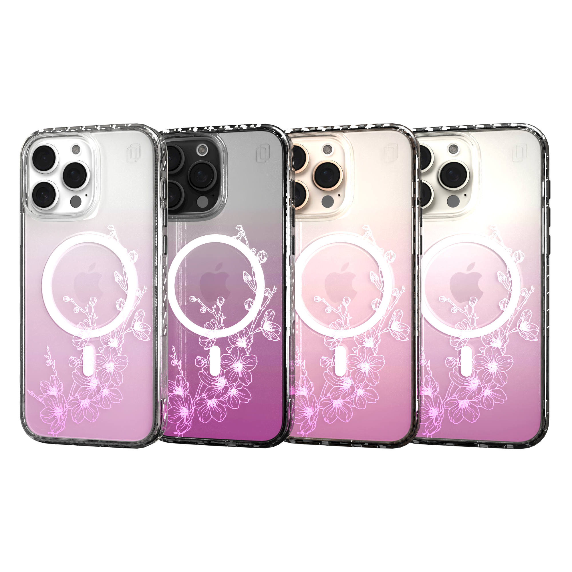 iPhone 16 Series | MagSafe | Ombre Bouquet Case Collection | Ballet Blush Pink