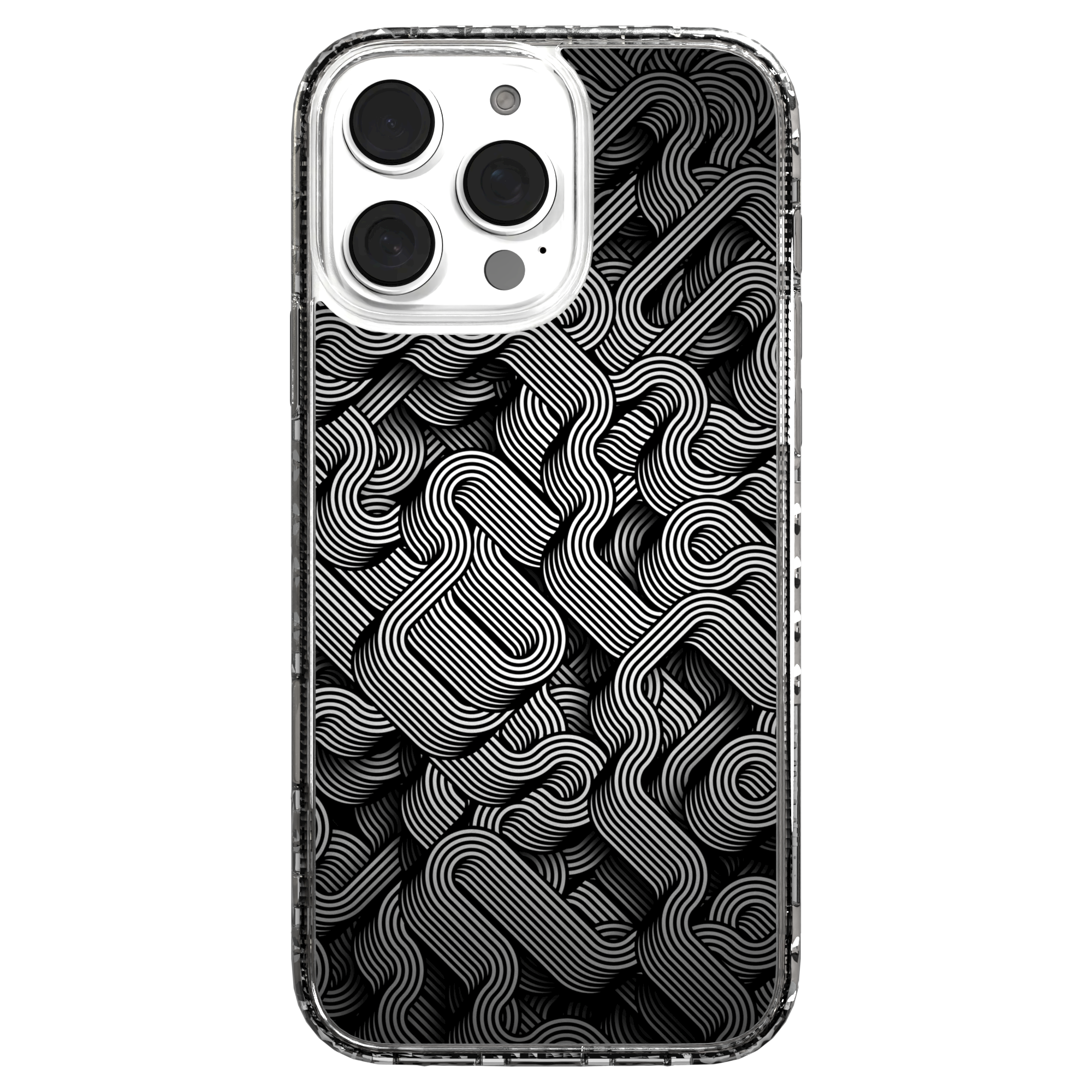iPhone 16 Series | MagSafe | Monochromatic Case Designs | Black & White Dimensions Black & White Dimensions / iPhone 16 Pro Max / Clear