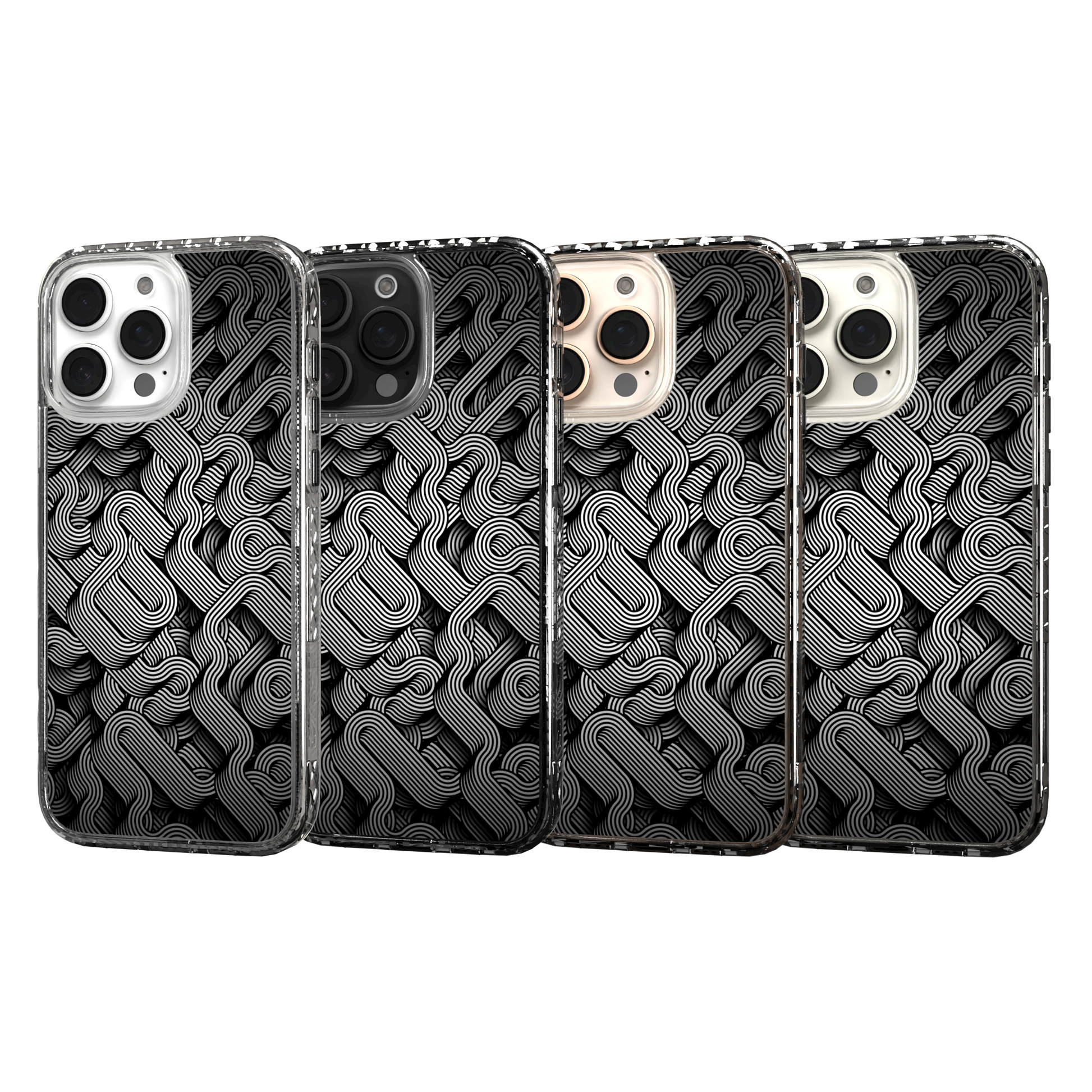 iPhone 16 Series | MagSafe | Monochromatic Case Designs | Black & White Dimensions Black & White Dimensions / iPhone 16 Pro Max / Clear