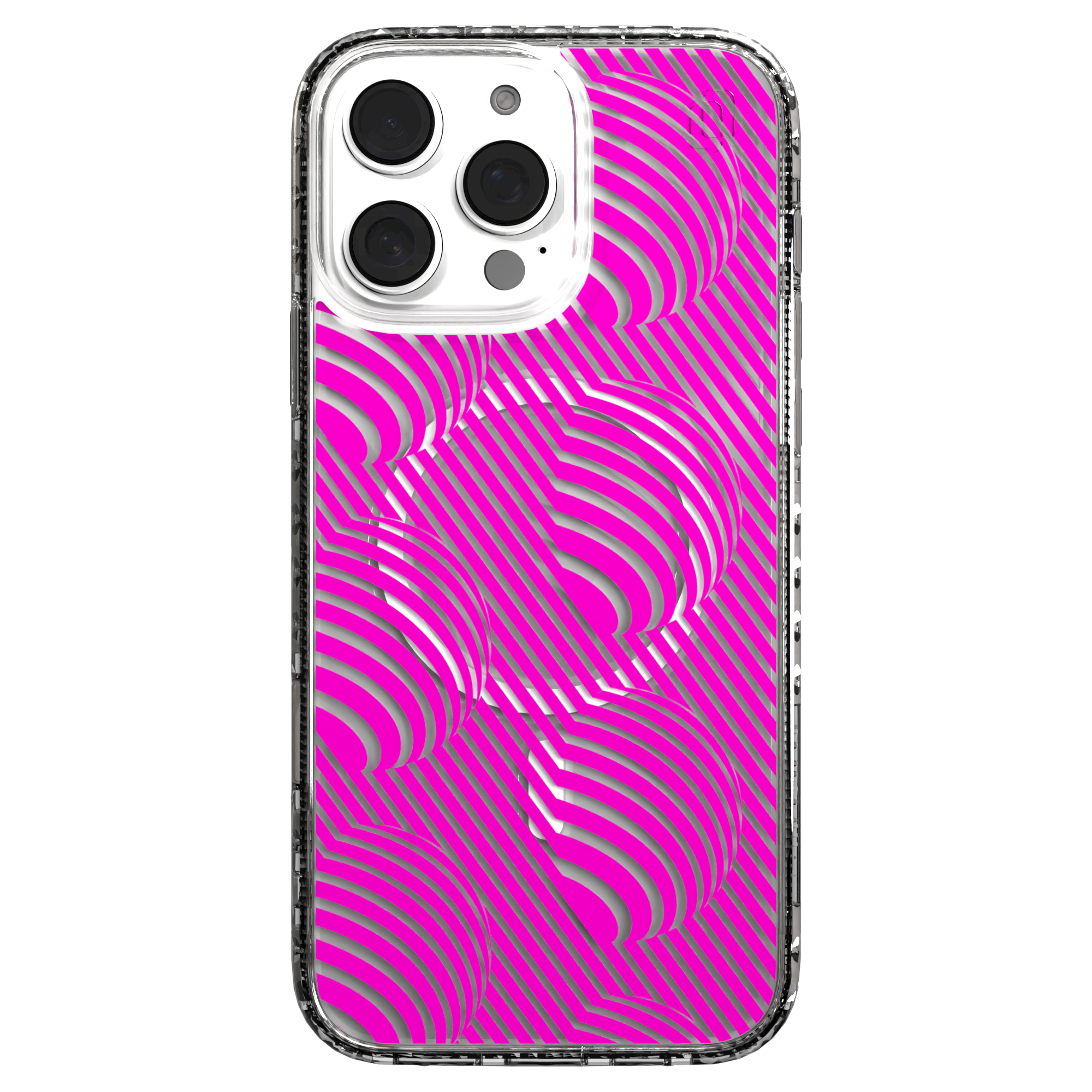 iPhone 16 Series | MagSafe | Monochromatic Case Designs | Pink Bumps Pink Bumps / iPhone 16 Pro Max / Clear