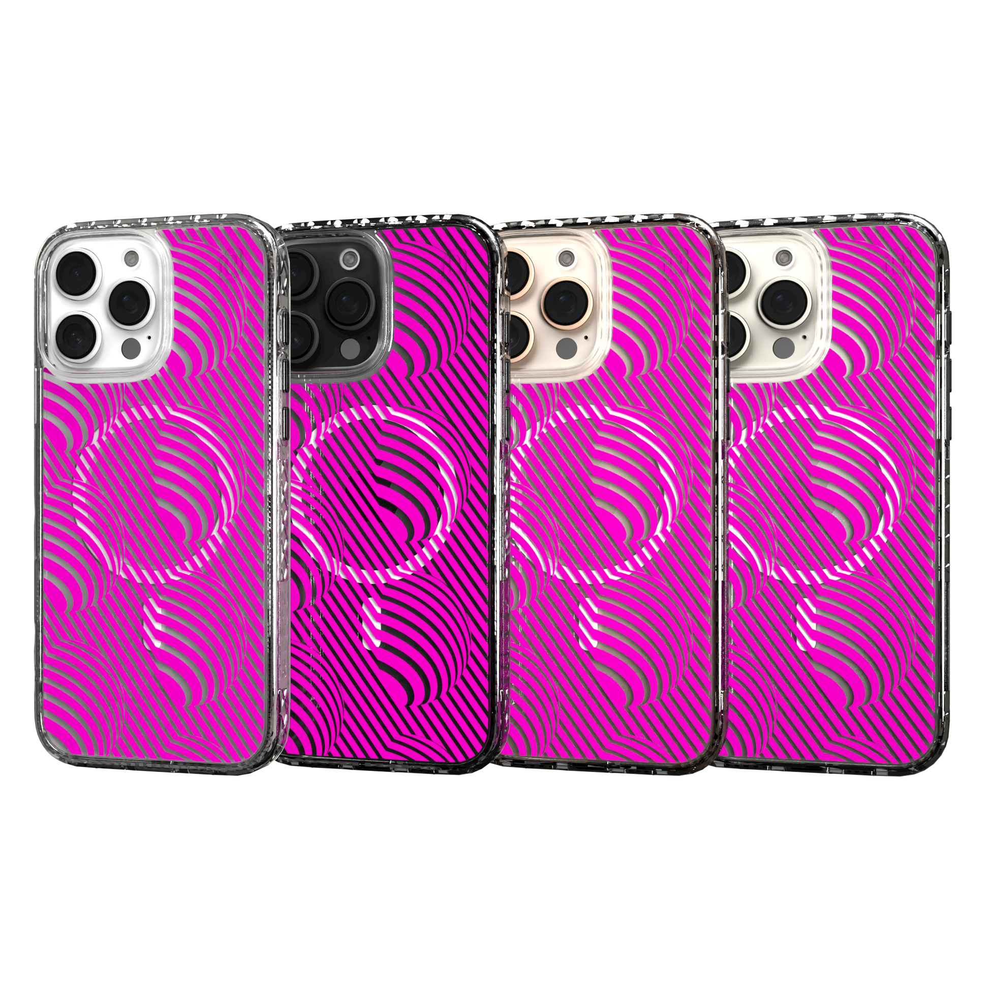 iPhone 16 Series | MagSafe | Monochromatic Case Designs | Pink Bumps Pink Bumps / iPhone 16 Pro Max / Clear