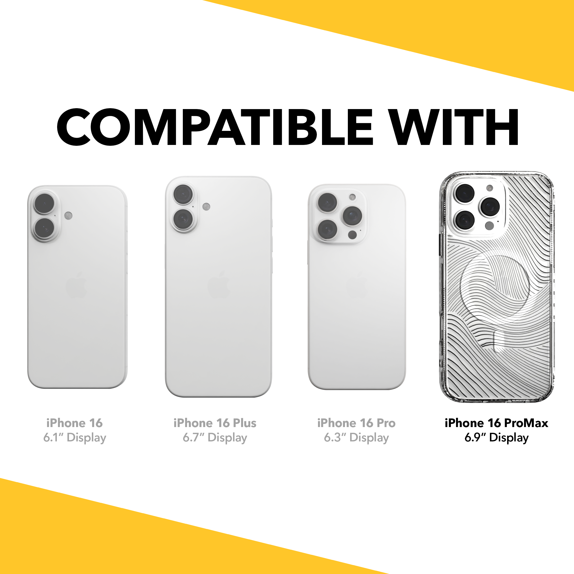 iPhone 16 Series | MagSafe | Abstract Art Case | Retro Clear Waves Retro Clear / iPhone 16 Pro Max / Clear