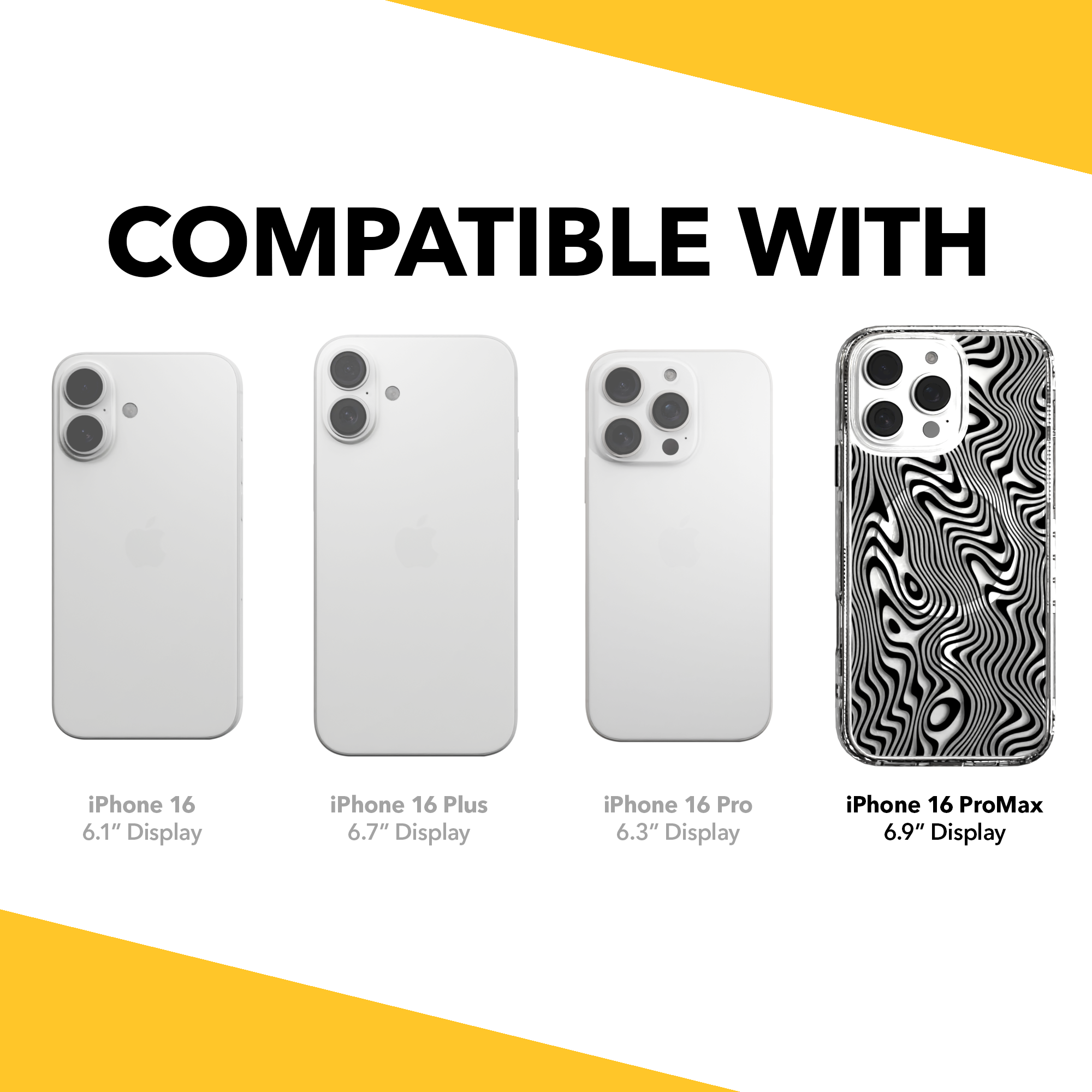 iPhone 16 Series | MagSafe | Monochromatic Case Designs | Swirling Tides Tide / iPhone 16 Pro Max / Clear