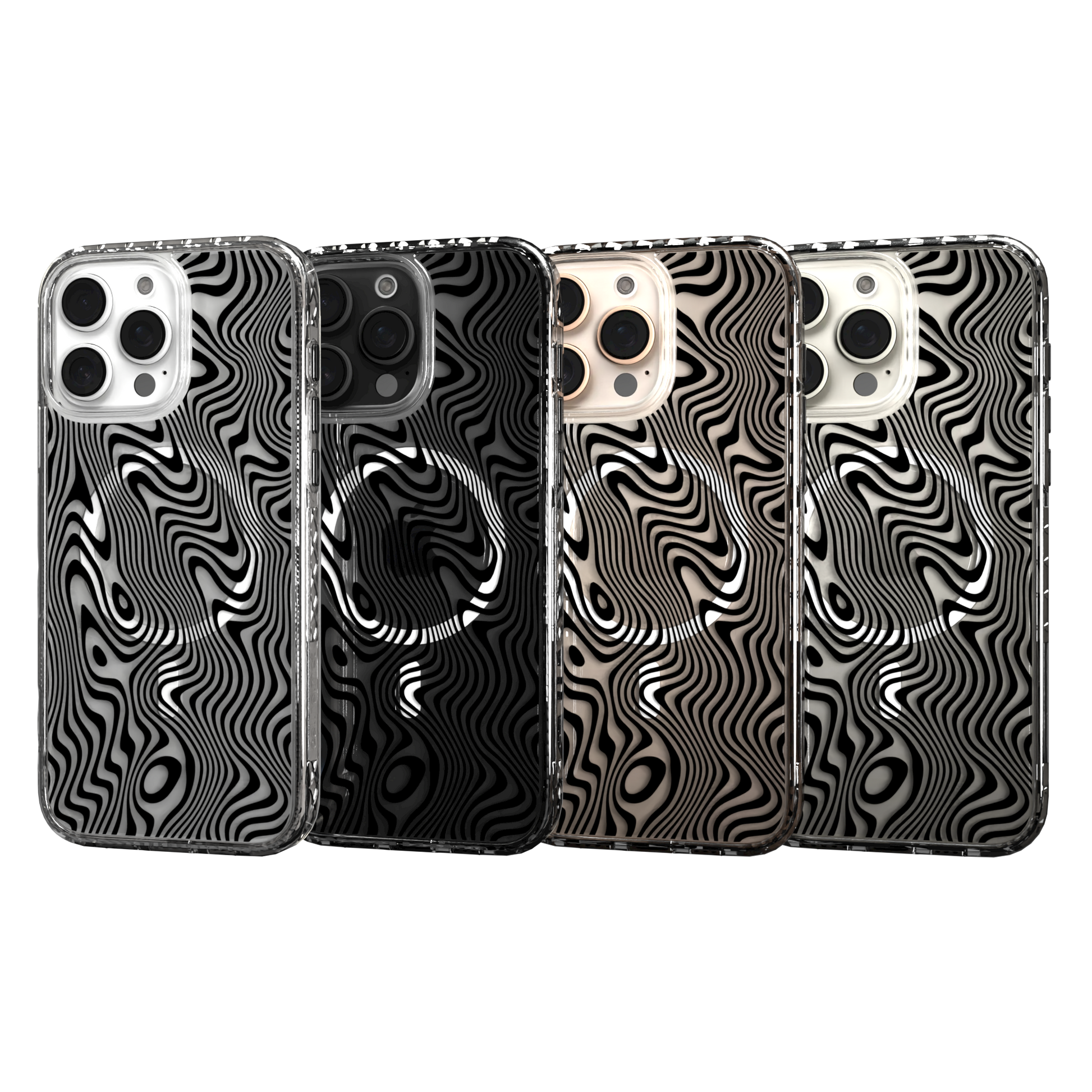 iPhone 16 Series | MagSafe | Monochromatic Case Designs | Swirling Tides Tide / iPhone 16 Pro Max / Clear