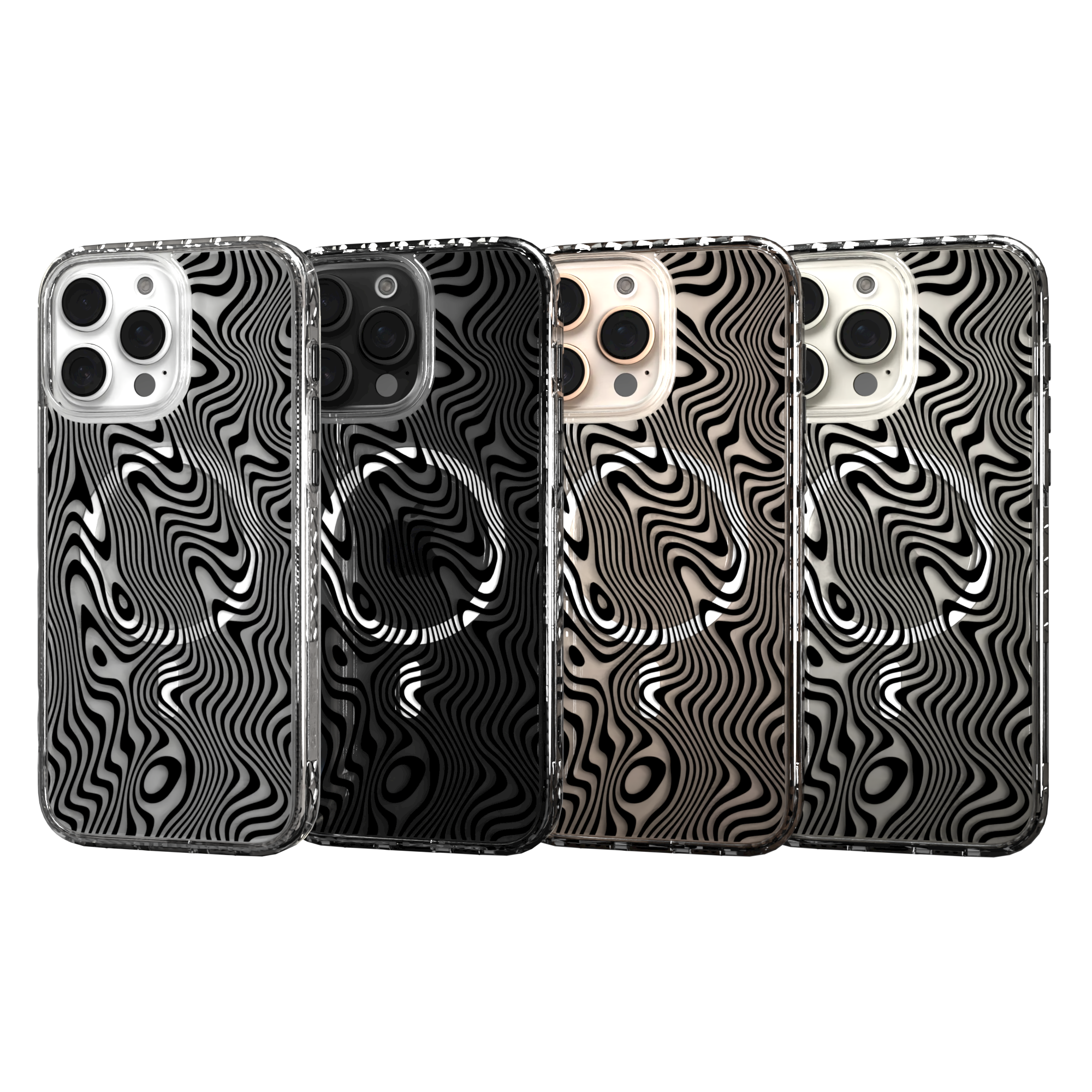 iPhone 16 Series | MagSafe | Monochromatic Case Designs | Swirling Tides Tide / iPhone 16 Pro Max / Clear