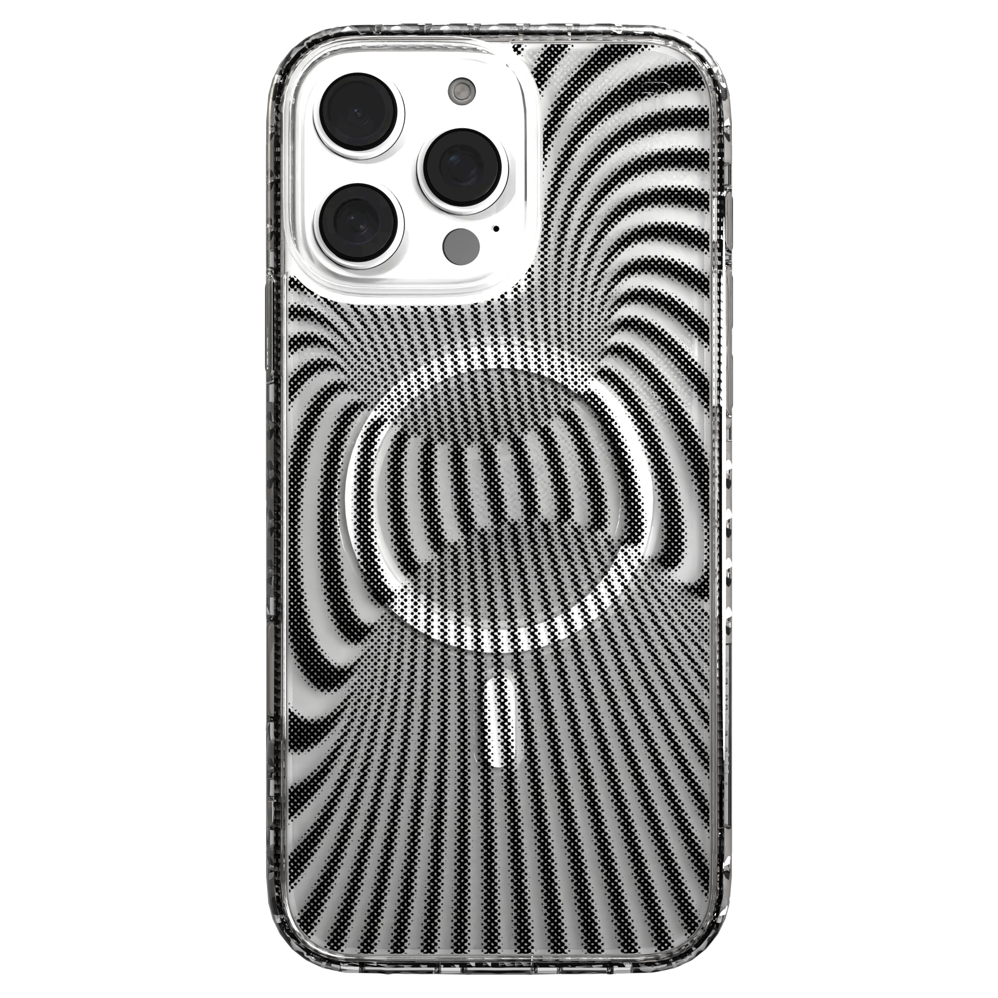 iPhone 16 Series | MagSafe | Monochromatic Case Designs | Trippy Tunnel Tunnel / iPhone 16 Pro Max / Clear
