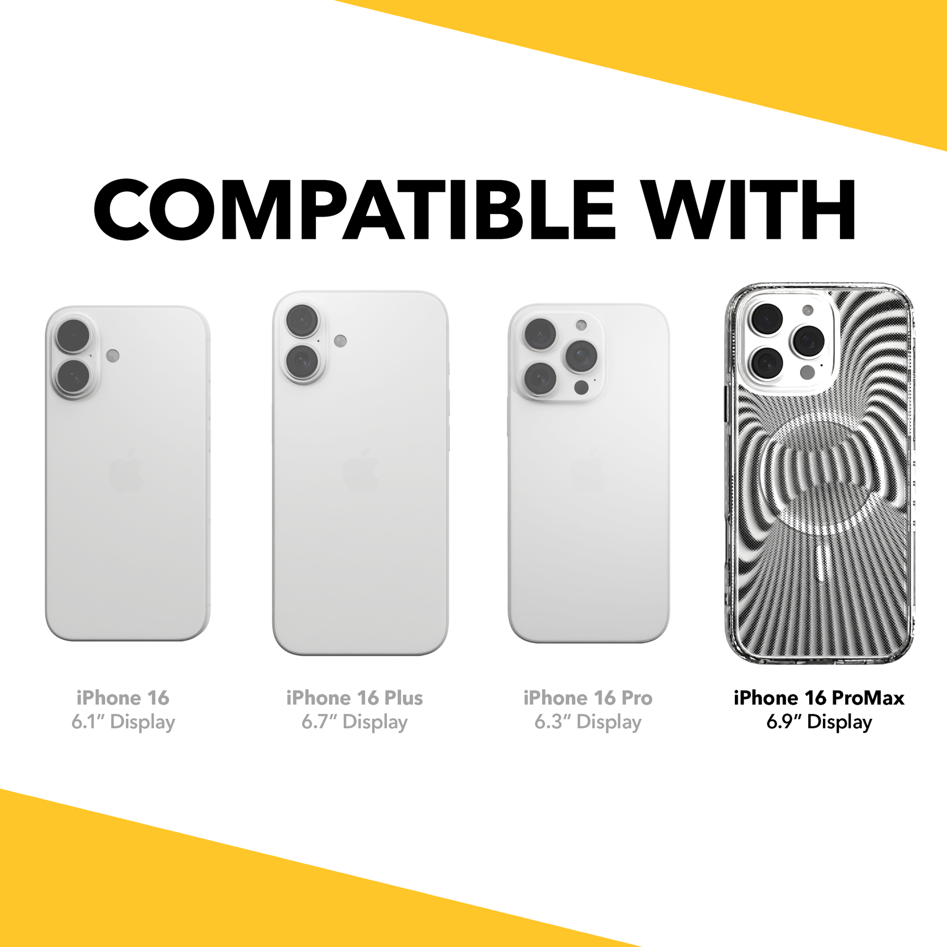 iPhone 16 Series | MagSafe | Monochromatic Case Designs | Trippy Tunnel Tunnel / iPhone 16 Pro Max / Clear