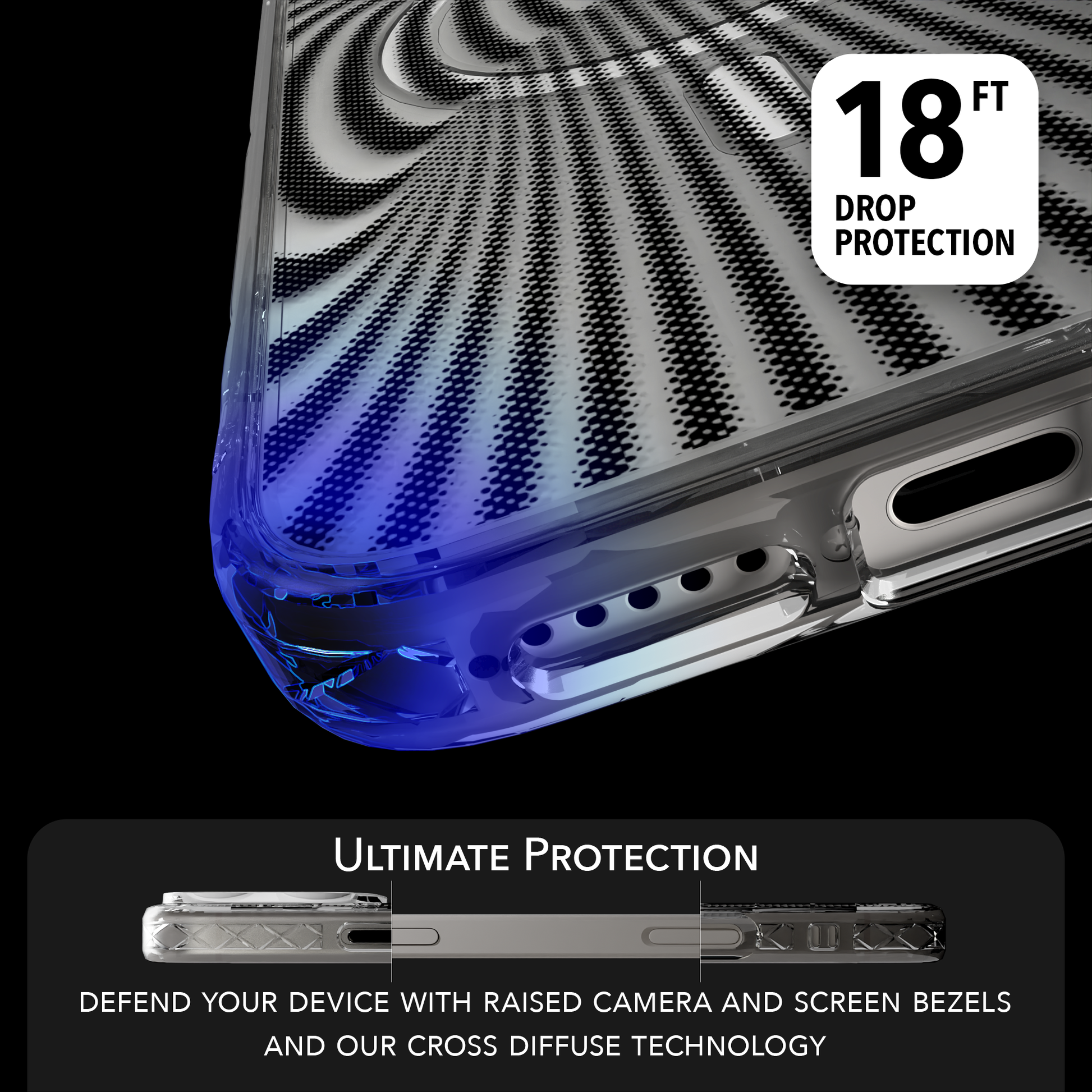 iPhone 16 Series | MagSafe | Monochromatic Case Designs | Trippy Tunnel Tunnel / iPhone 16 Pro Max / Clear
