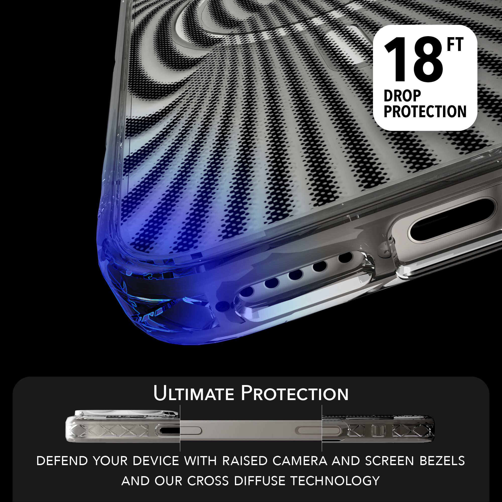 iPhone 16 Series | MagSafe | Monochromatic Case Designs | Trippy Tunnel Tunnel / iPhone 16 Pro Max / Clear