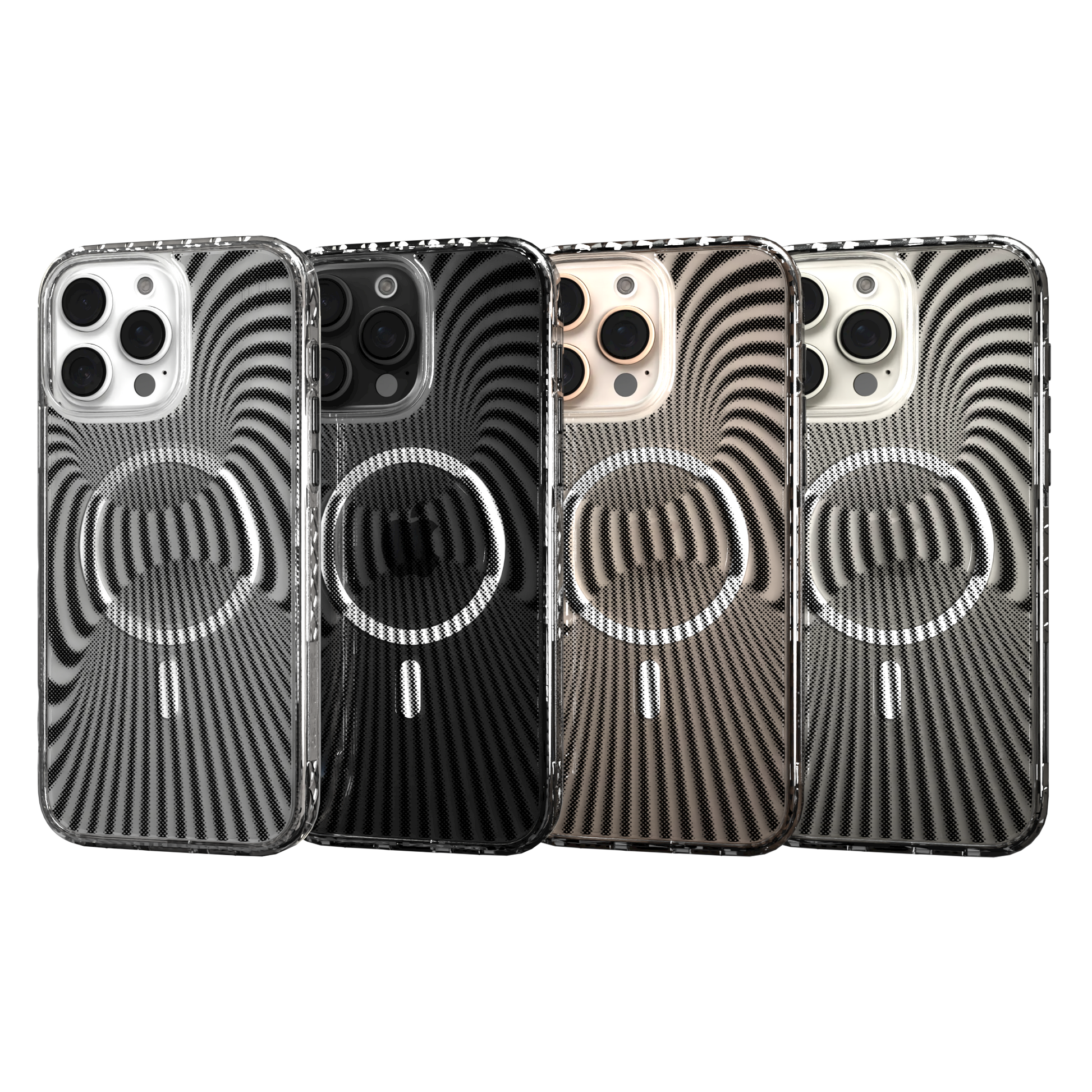 iPhone 16 Series | MagSafe | Monochromatic Case Designs | Trippy Tunnel Tunnel / iPhone 16 Pro Max / Clear