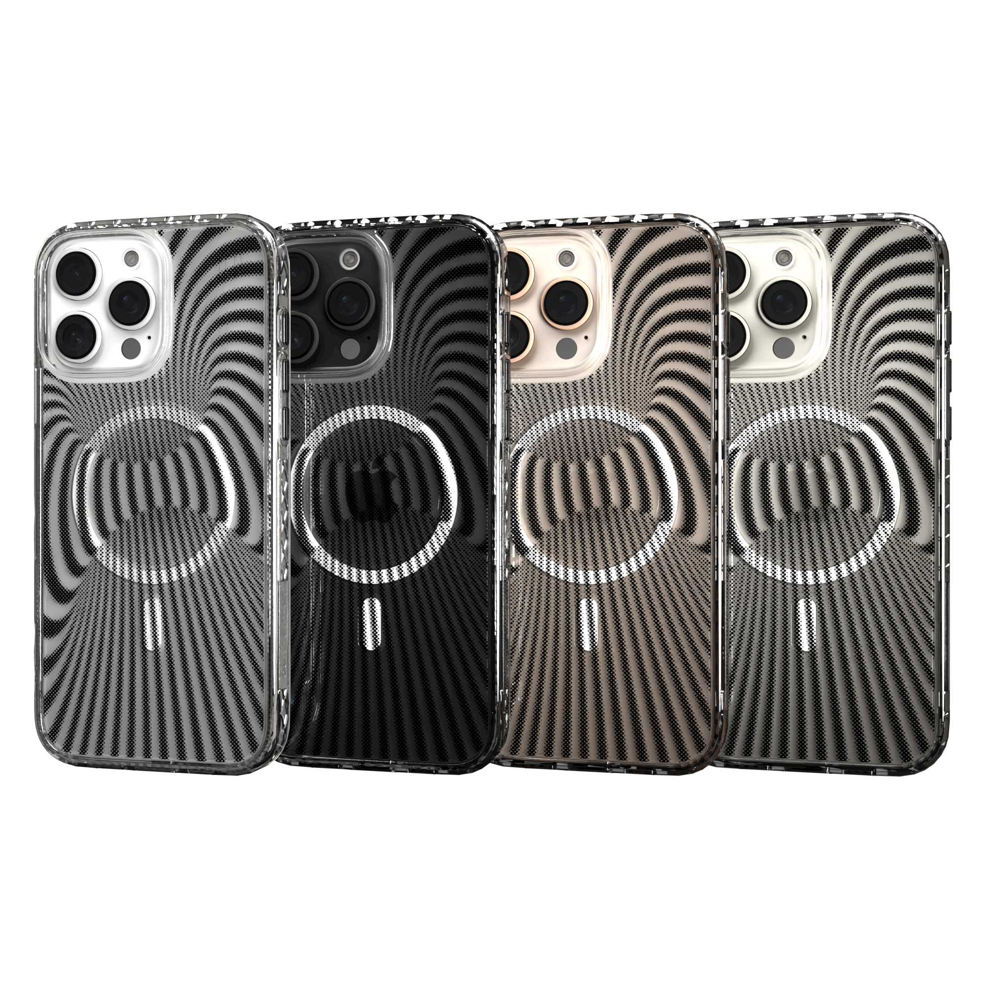 iPhone 16 Series | MagSafe | Monochromatic Case Designs | Trippy Tunnel Tunnel / iPhone 16 Pro Max / Clear