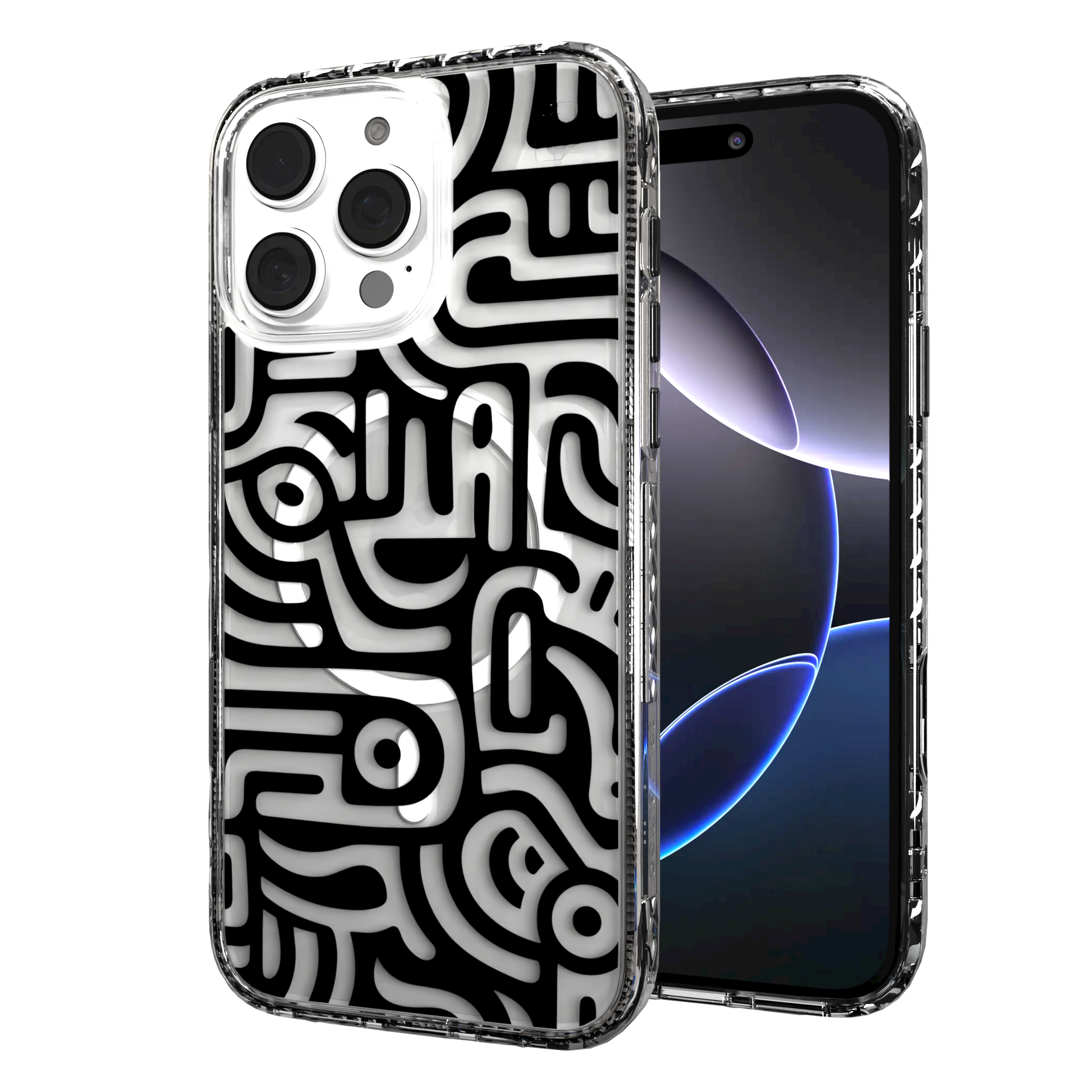 iPhone 16 Series | MagSafe | Monochromatic Case Designs | Glyphs Glyphs / iPhone 16 Pro Max / Clear