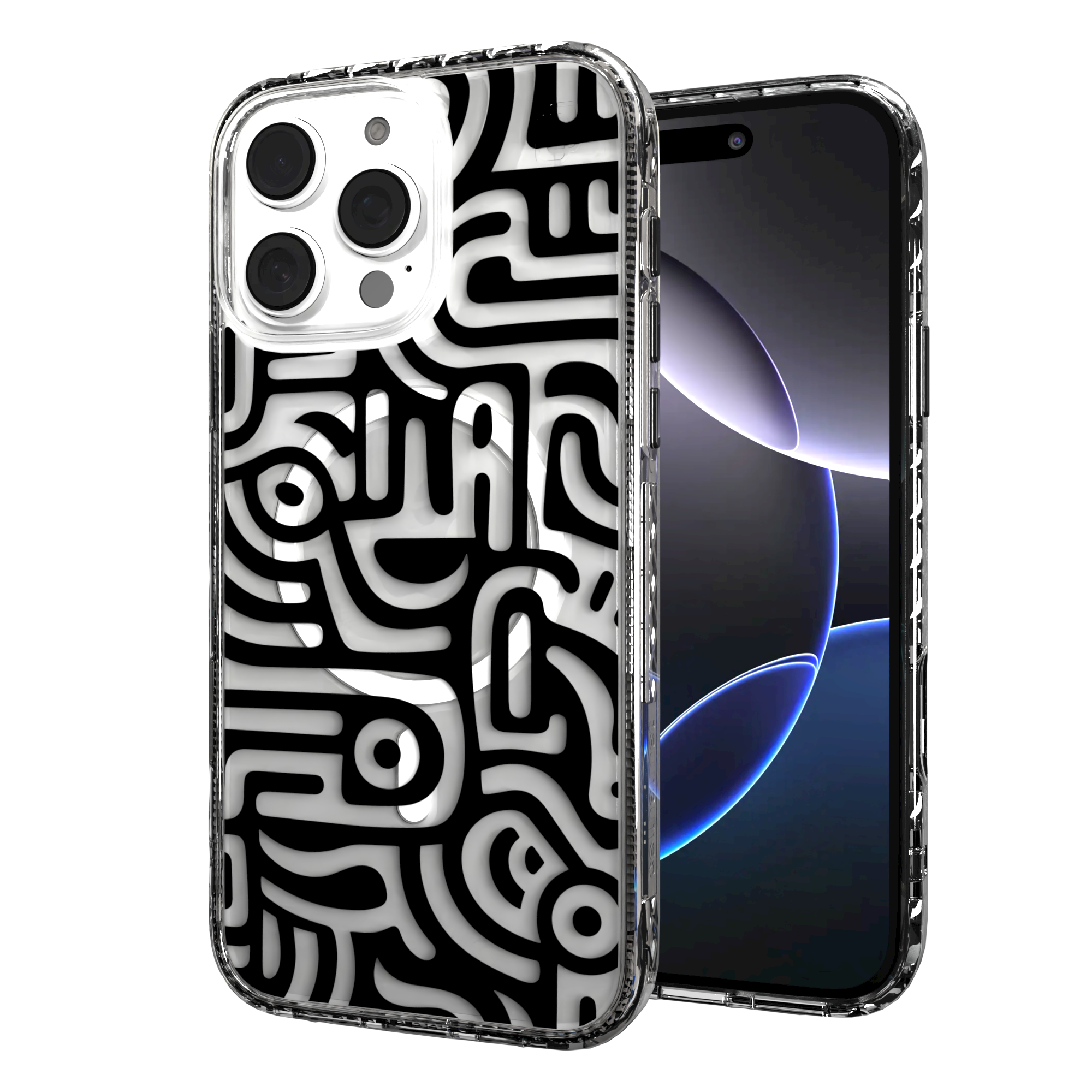 iPhone 16 Series | MagSafe | Monochromatic Case Designs | Glyphs Glyphs / iPhone 16 Pro Max / Clear