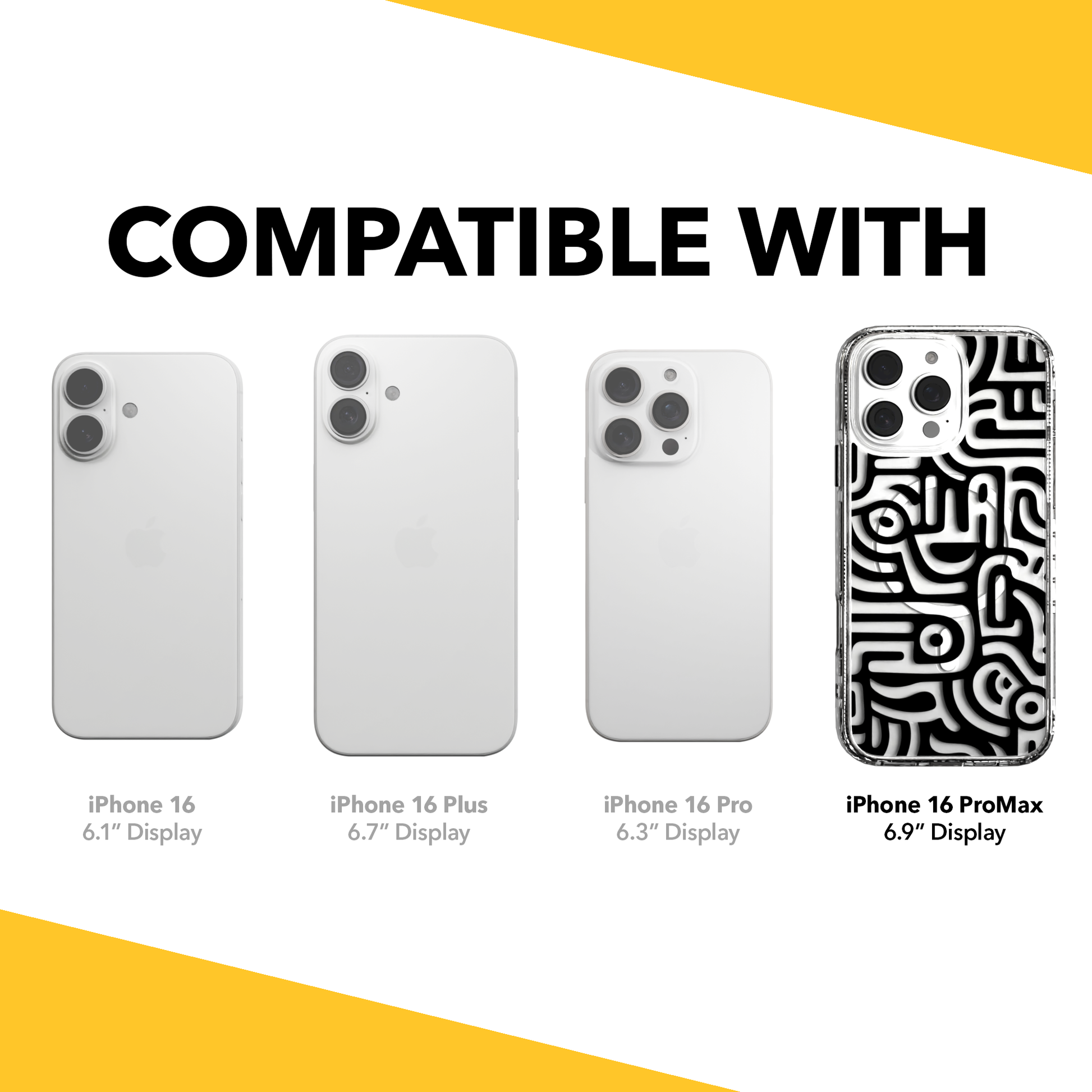 iPhone 16 Series | MagSafe | Monochromatic Case Designs | Glyphs Glyphs / iPhone 16 Pro Max / Clear