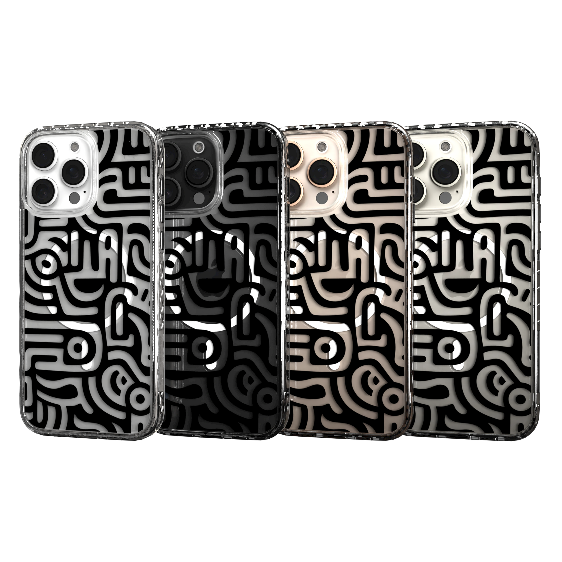 iPhone 16 Series | MagSafe | Monochromatic Case Designs | Glyphs Glyphs / iPhone 16 Pro Max / Clear