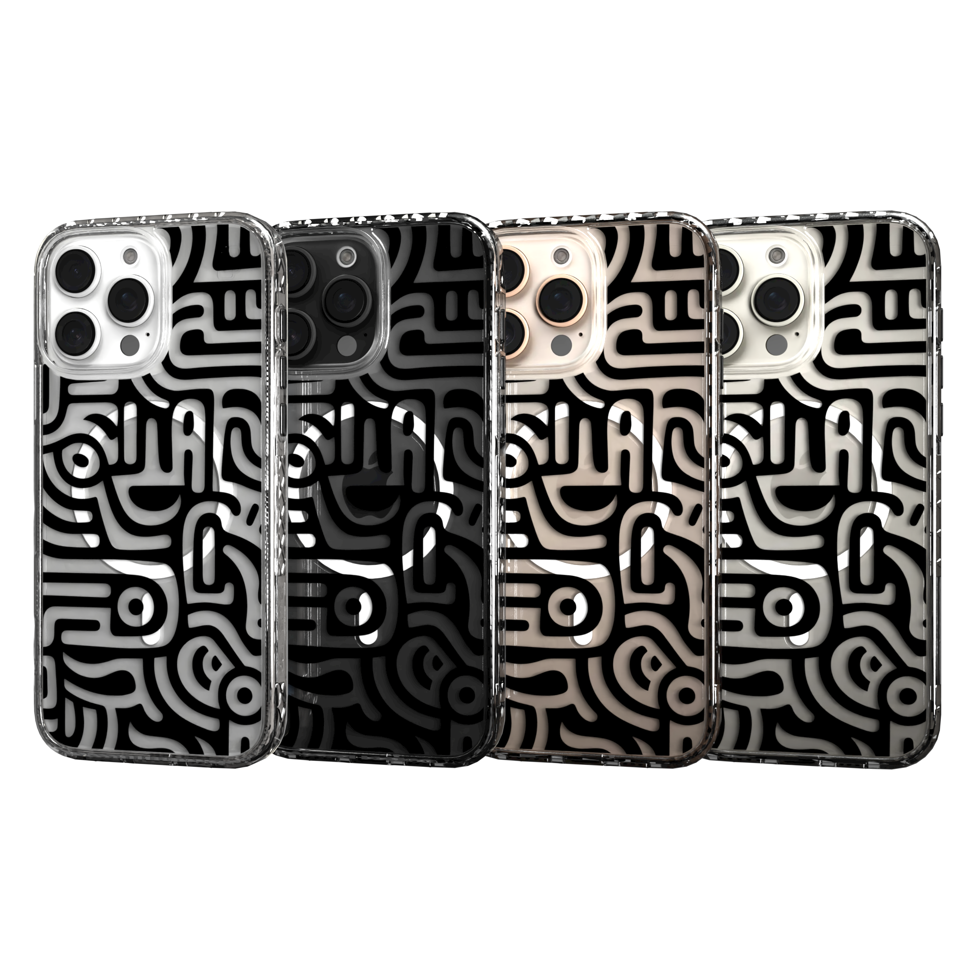iPhone 16 Series | MagSafe | Monochromatic Case Designs | Glyphs Glyphs / iPhone 16 Pro Max / Clear