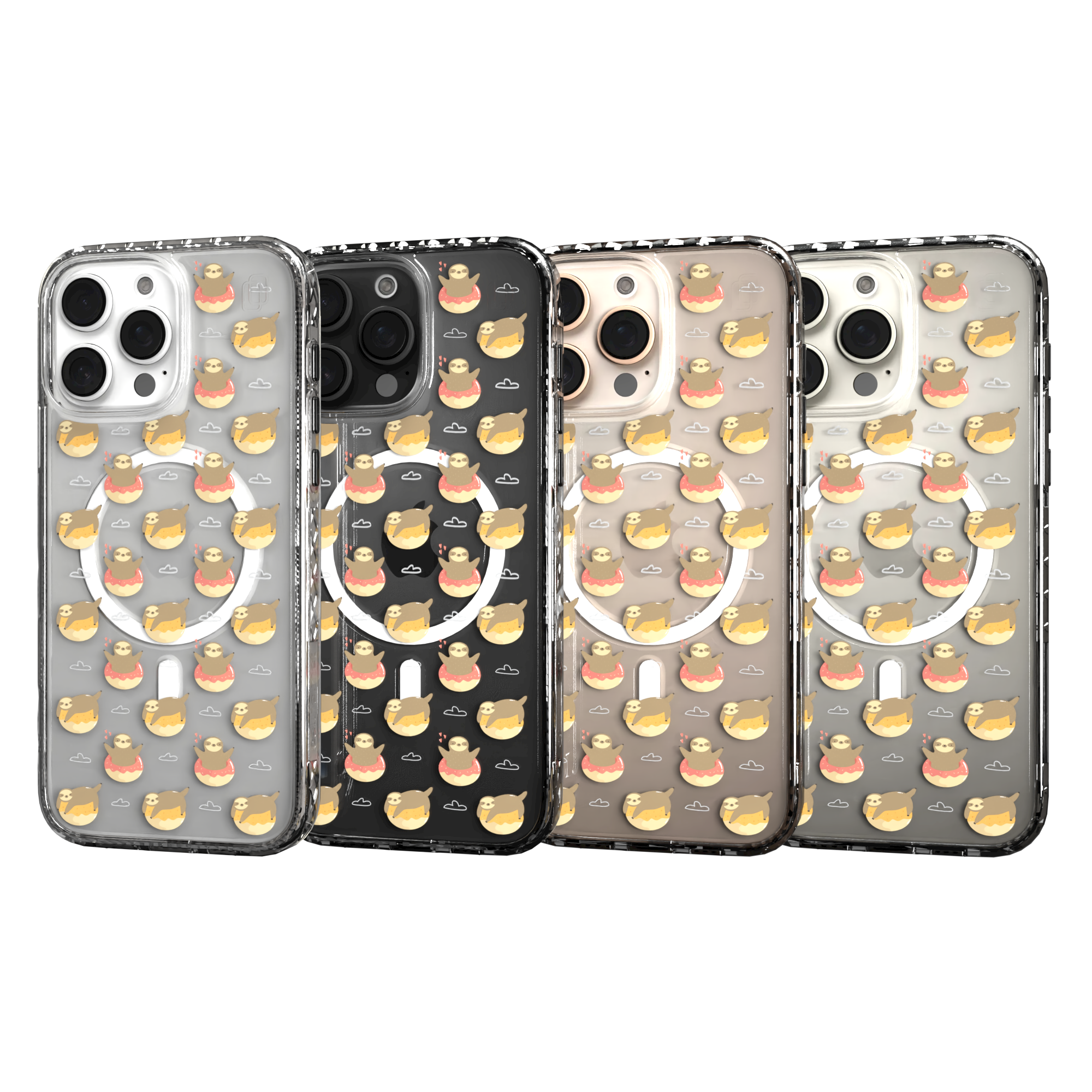 iPhone 16 Series | MagSafe | Sloth Case Collection | Dreamy Sloth Dreamy Sloth / iPhone 16 Pro Max / Clear