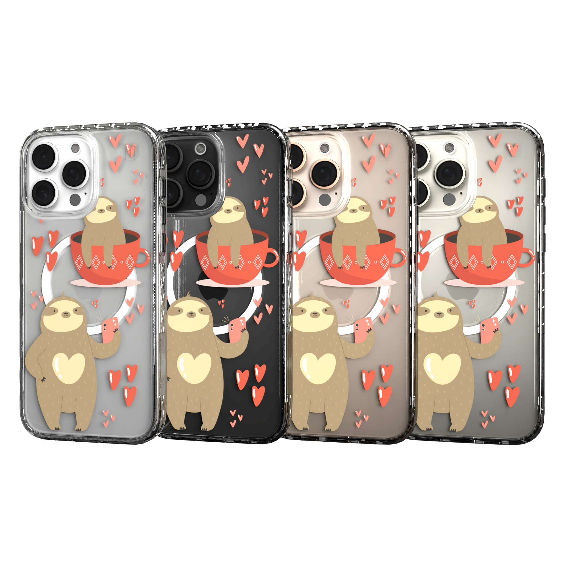 iPhone 16 Series | MagSafe | Sloth Case Collection | Sloths In Love Sloth Haven / iPhone 16 Pro Max / Clear