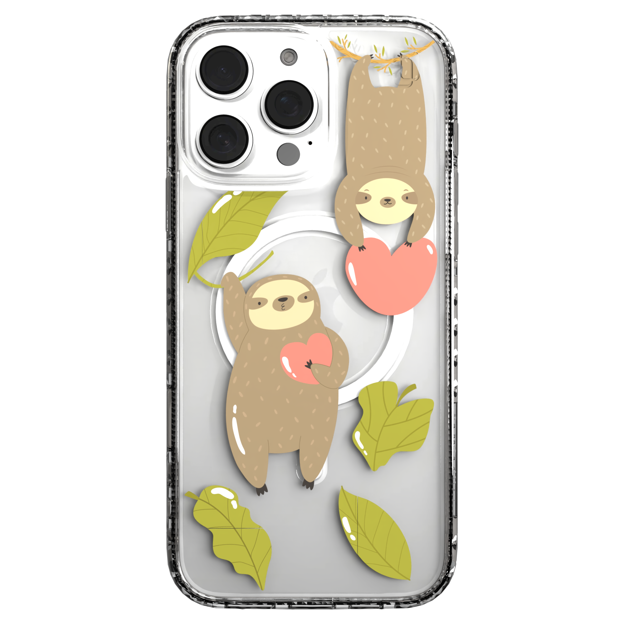 iPhone 16 Series | MagSafe | Sloth Case Collection | Slothy Vibes Slothy Vibes / iPhone 16 Pro Max / Clear