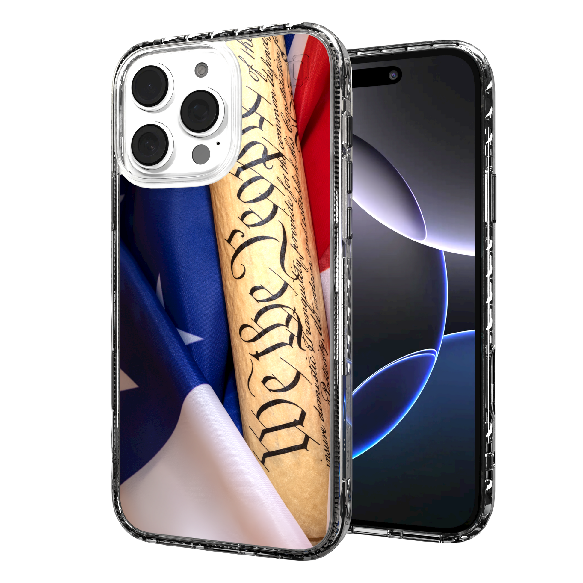 iPhone 16 Series | MagSafe | Red, White & Blue Case Collection | We The People American Flag United We Stand / iPhone 16 Pro Max / Clear