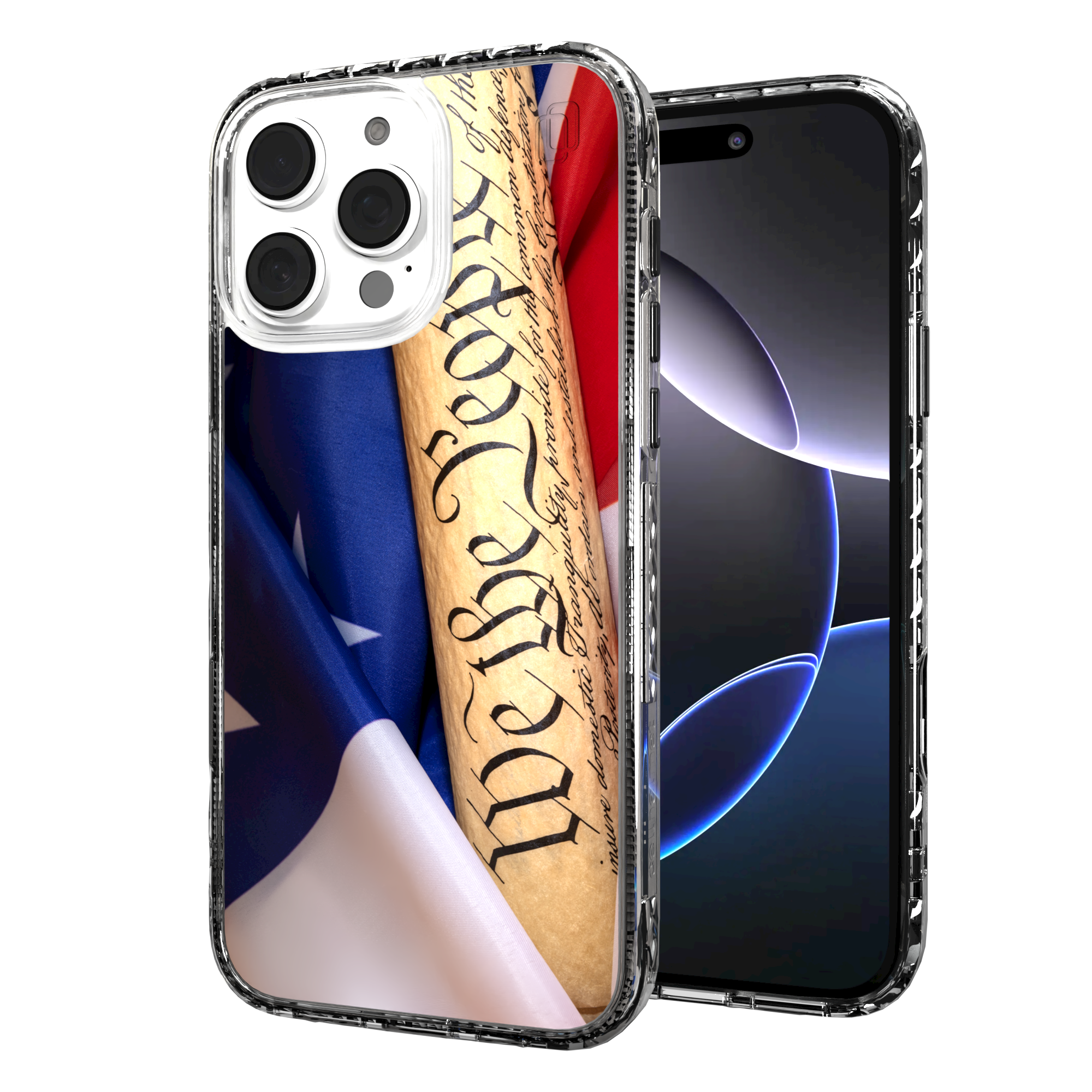 iPhone 16 Series | MagSafe | Red, White & Blue Case Collection | We The People American Flag United We Stand / iPhone 16 Pro Max / Clear