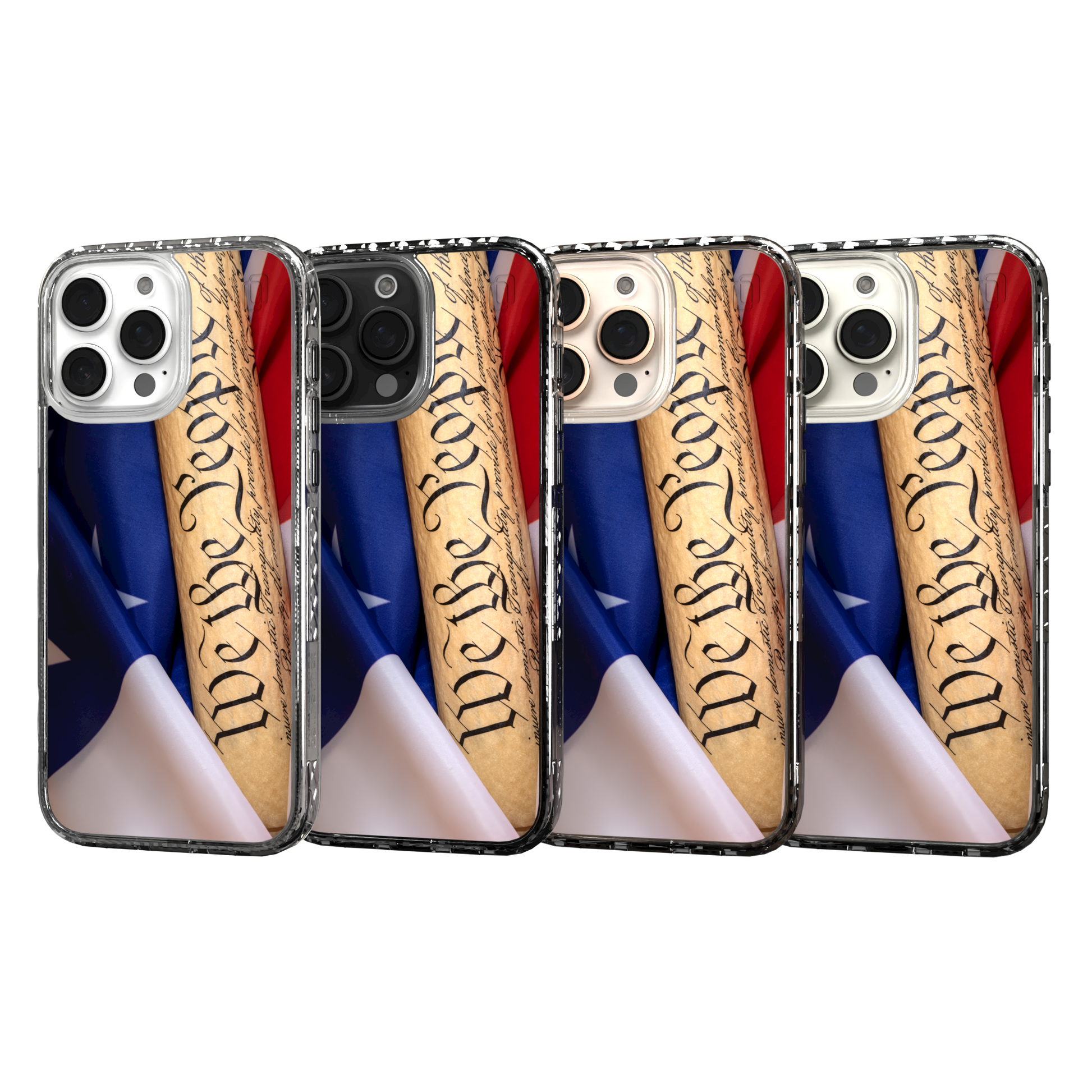 iPhone 16 Series | MagSafe | Red, White & Blue Case Collection | We The People American Flag United We Stand / iPhone 16 Pro Max / Clear