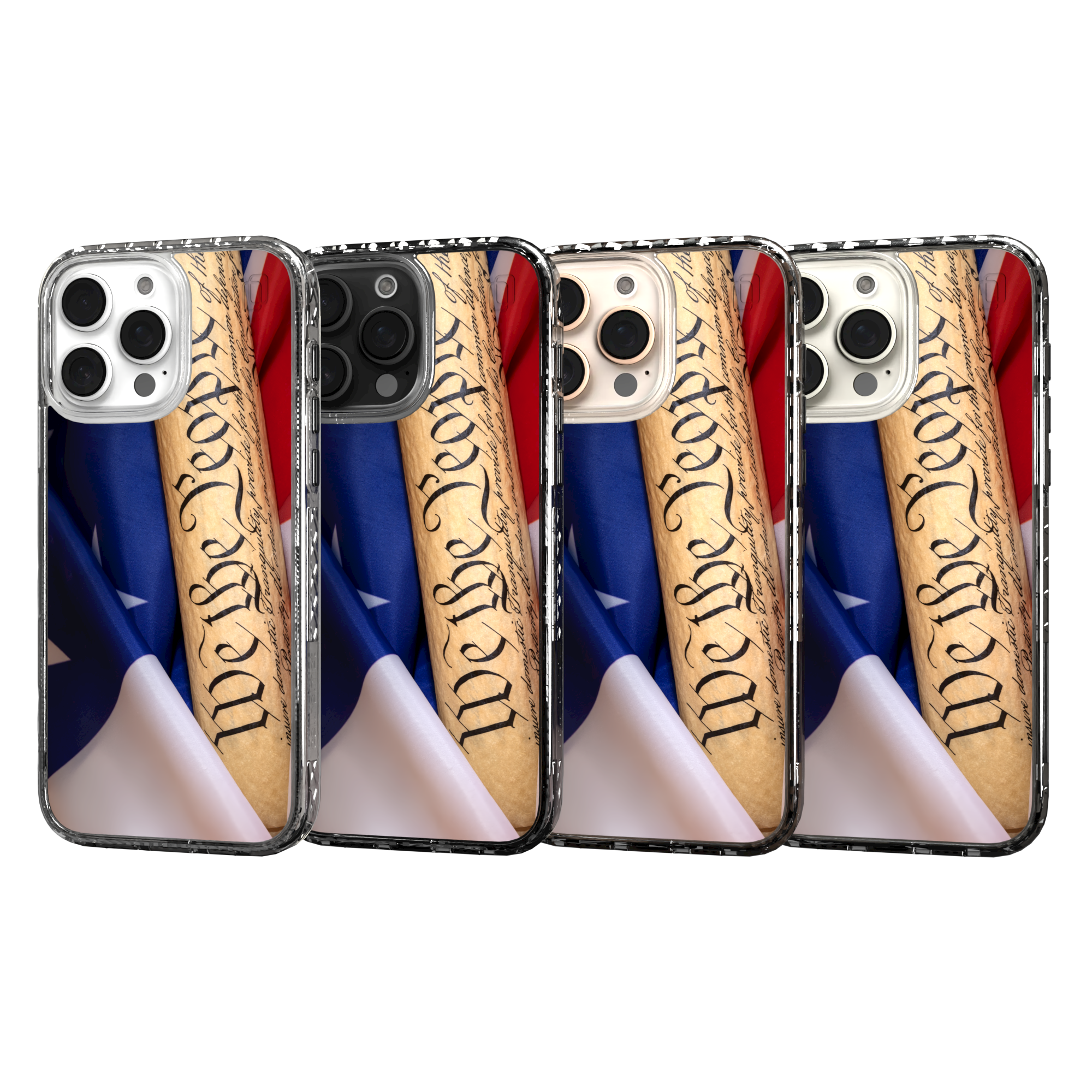 iPhone 16 Series | MagSafe | Red, White & Blue Case Collection | We The People American Flag United We Stand / iPhone 16 Pro Max / Clear