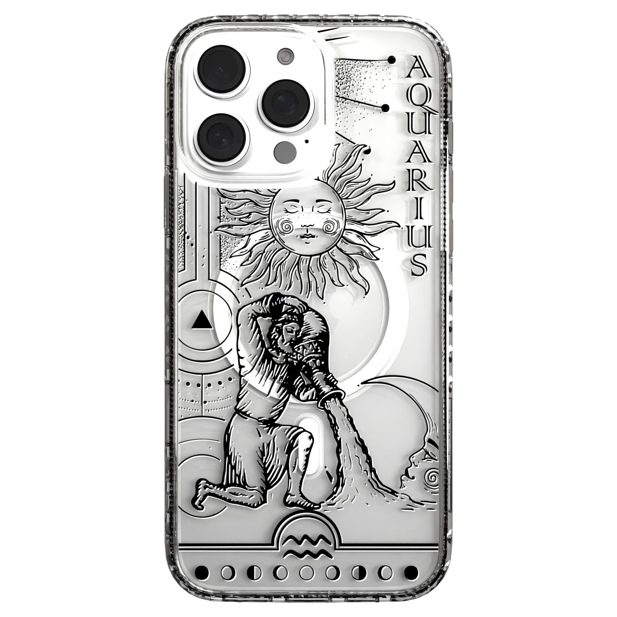 iPhone 16 Series | MagSafe | Zodiac Collection | Aquarius Aquarius Black / iPhone 16 Pro Max / Clear