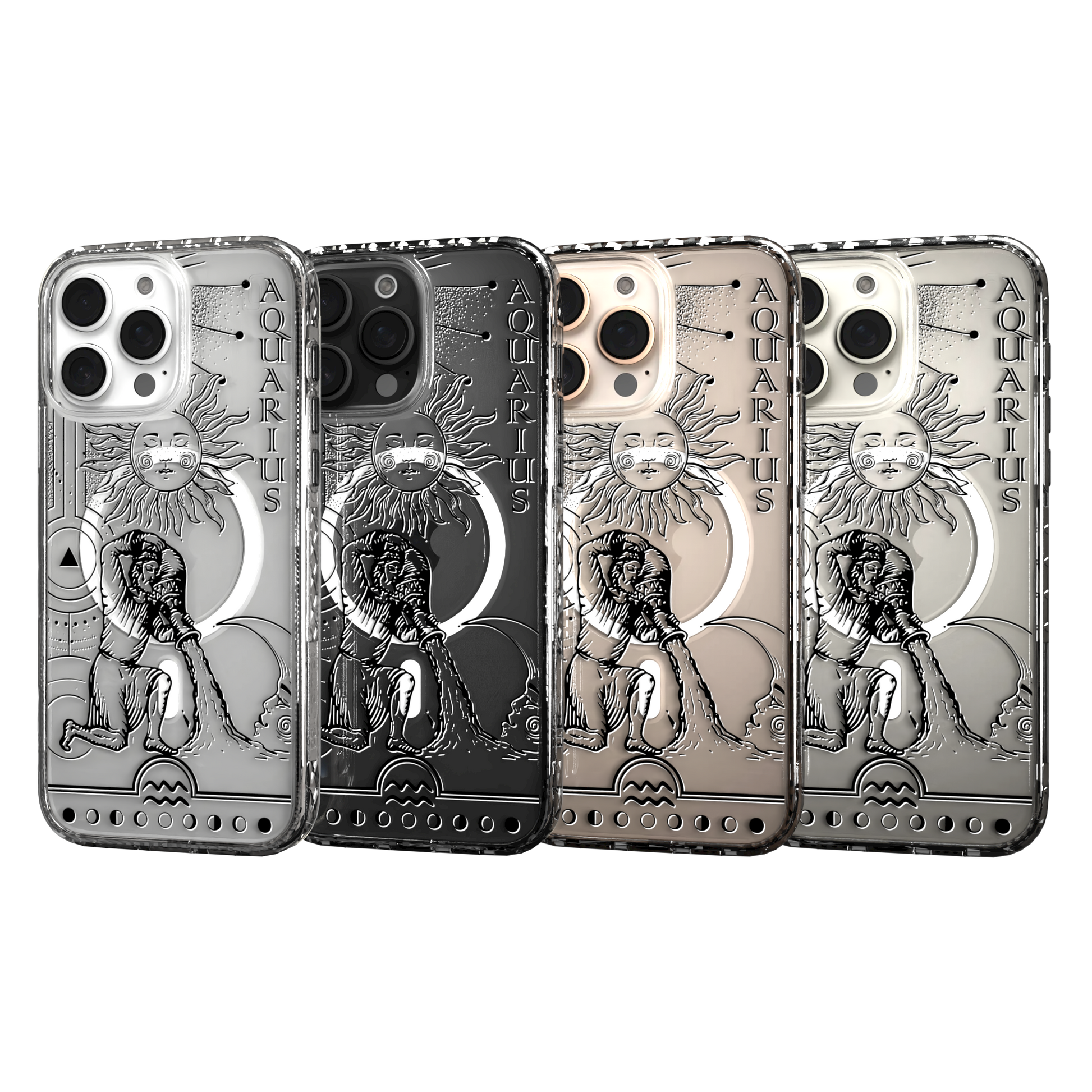 iPhone 16 Series | MagSafe | Zodiac Collection | Aquarius Aquarius Black / iPhone 16 Pro Max / Clear