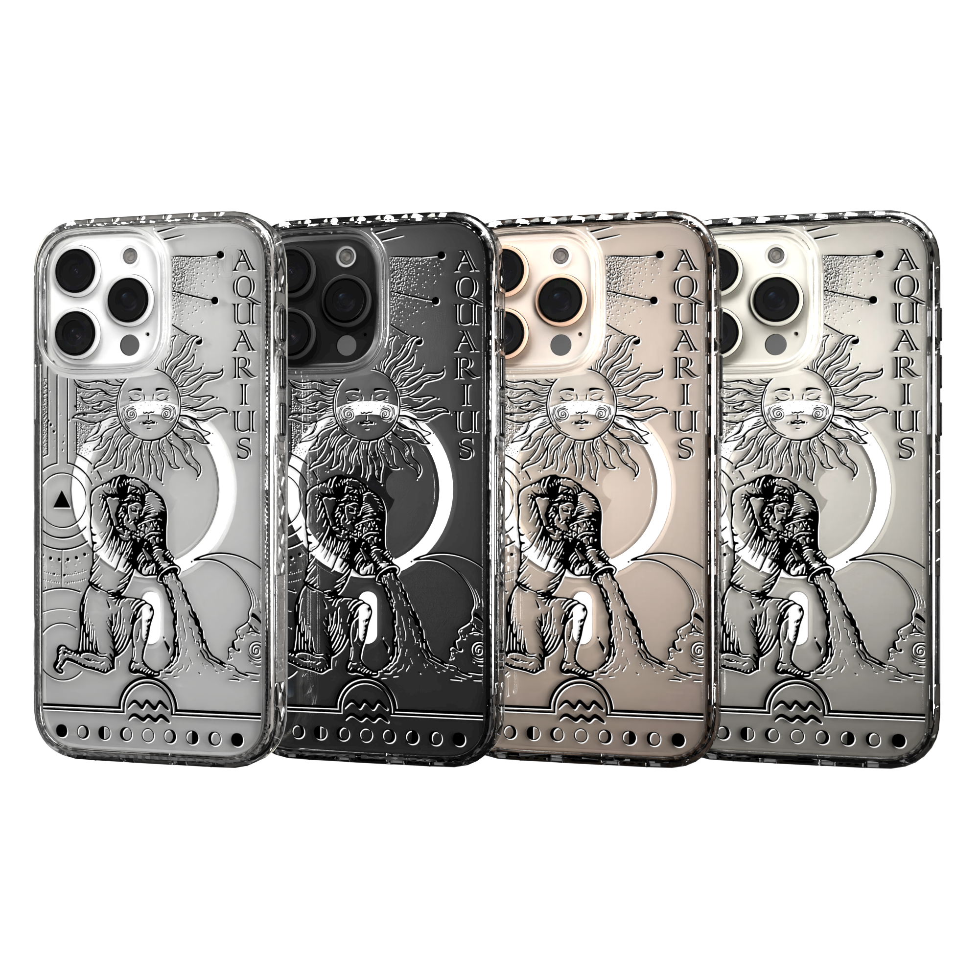 iPhone 16 Series | MagSafe | Zodiac Collection | Aquarius Aquarius Black / iPhone 16 Pro Max / Clear