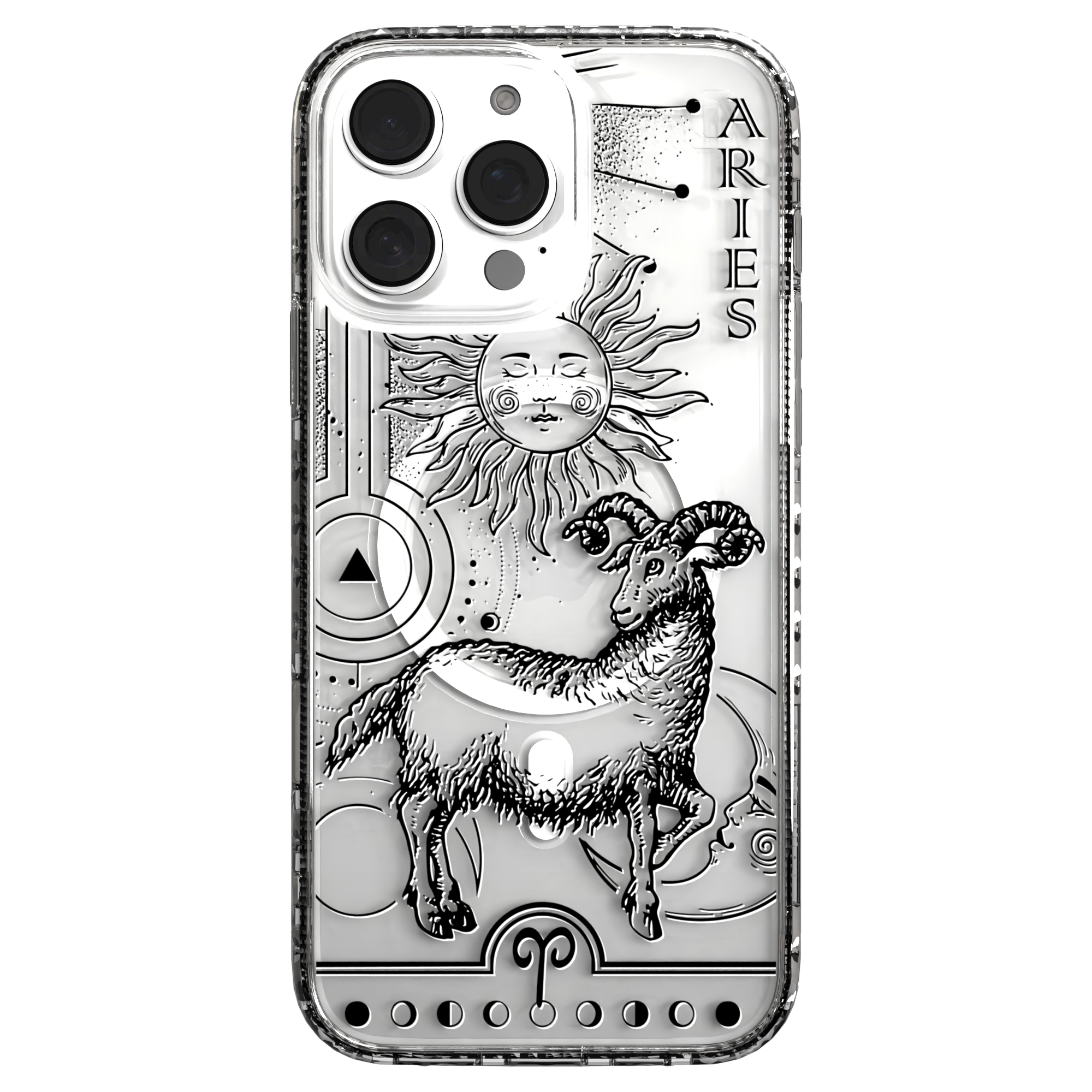 iPhone 16 Series | MagSafe | Zodiac Collection | Aries Aries Black / iPhone 16 Pro Max / Clear
