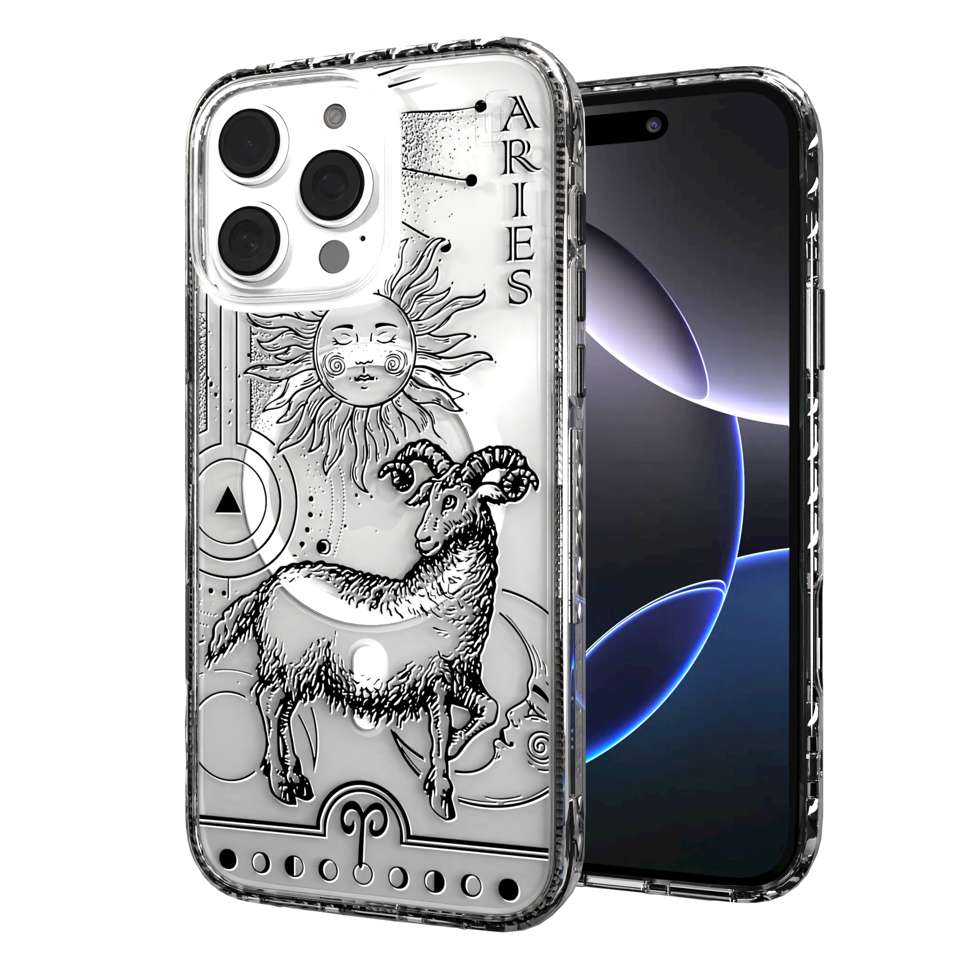 iPhone 16 Series | MagSafe | Zodiac Collection | Aries Aries Black / iPhone 16 Pro Max / Clear